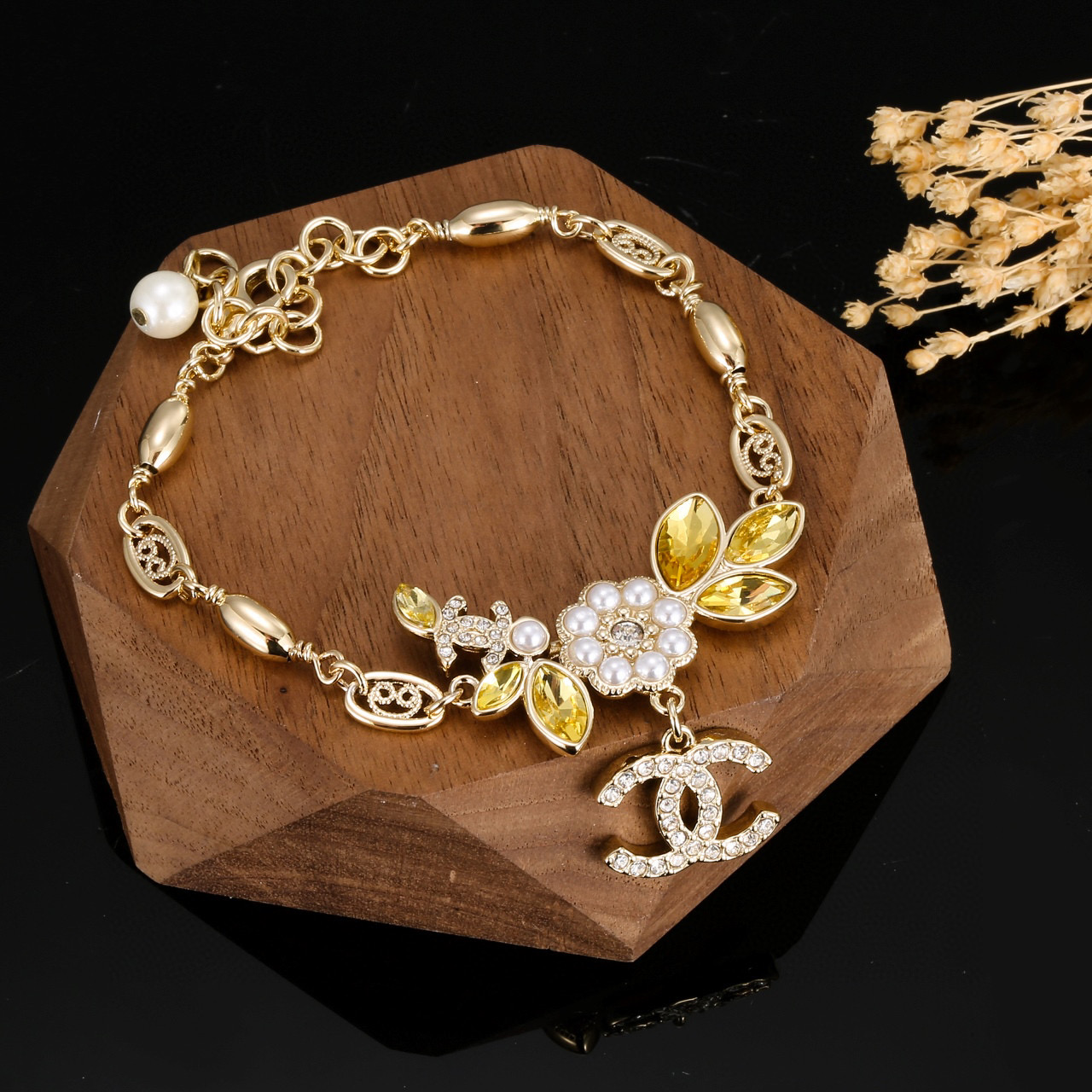 C style Pearl Double Bracelet