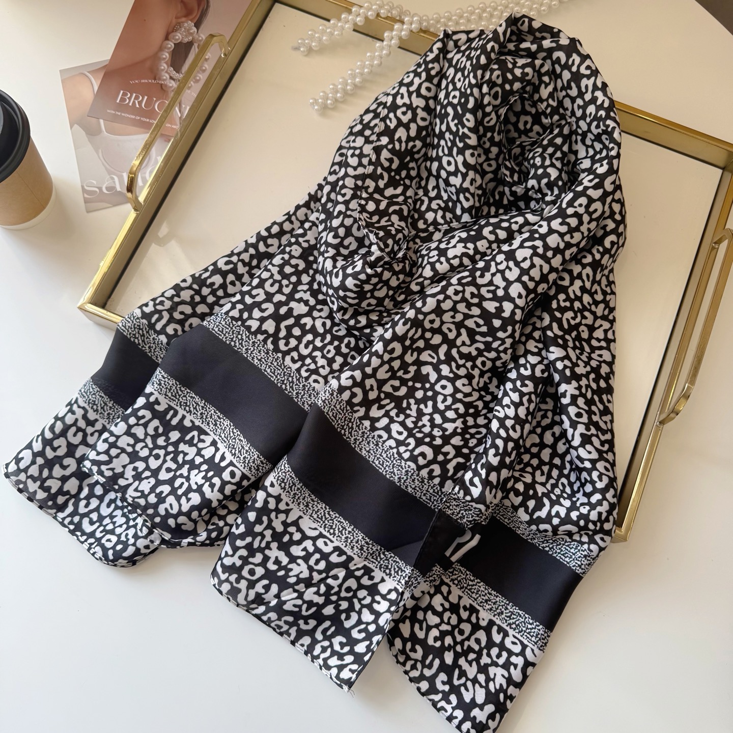 D style Satin scarf