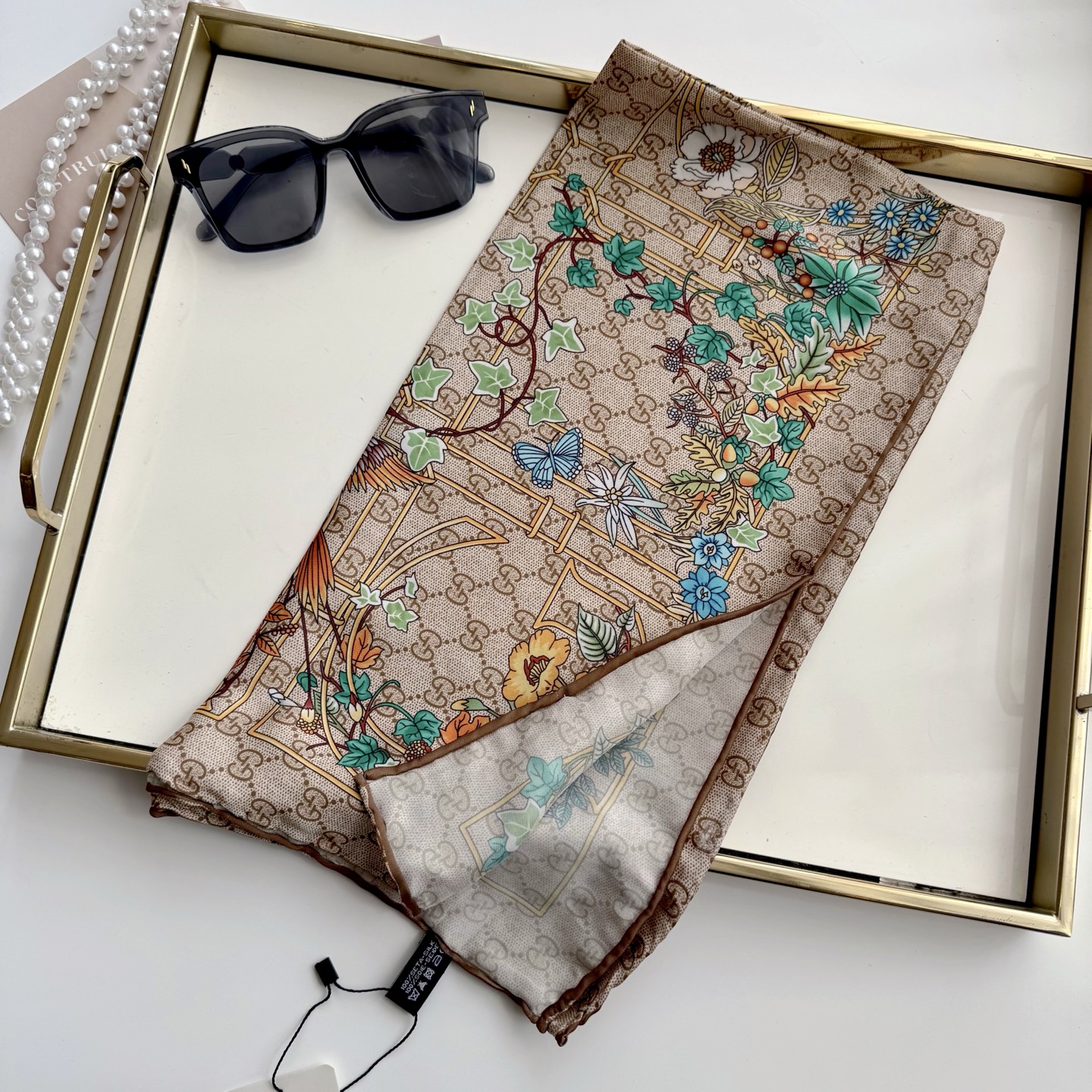 G style Floral print scarf
