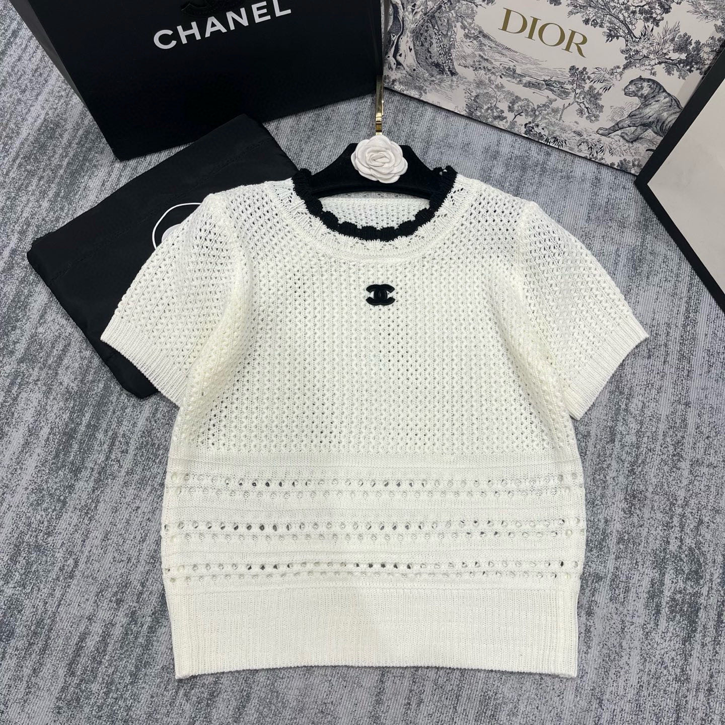 C style Knitted short sleeves