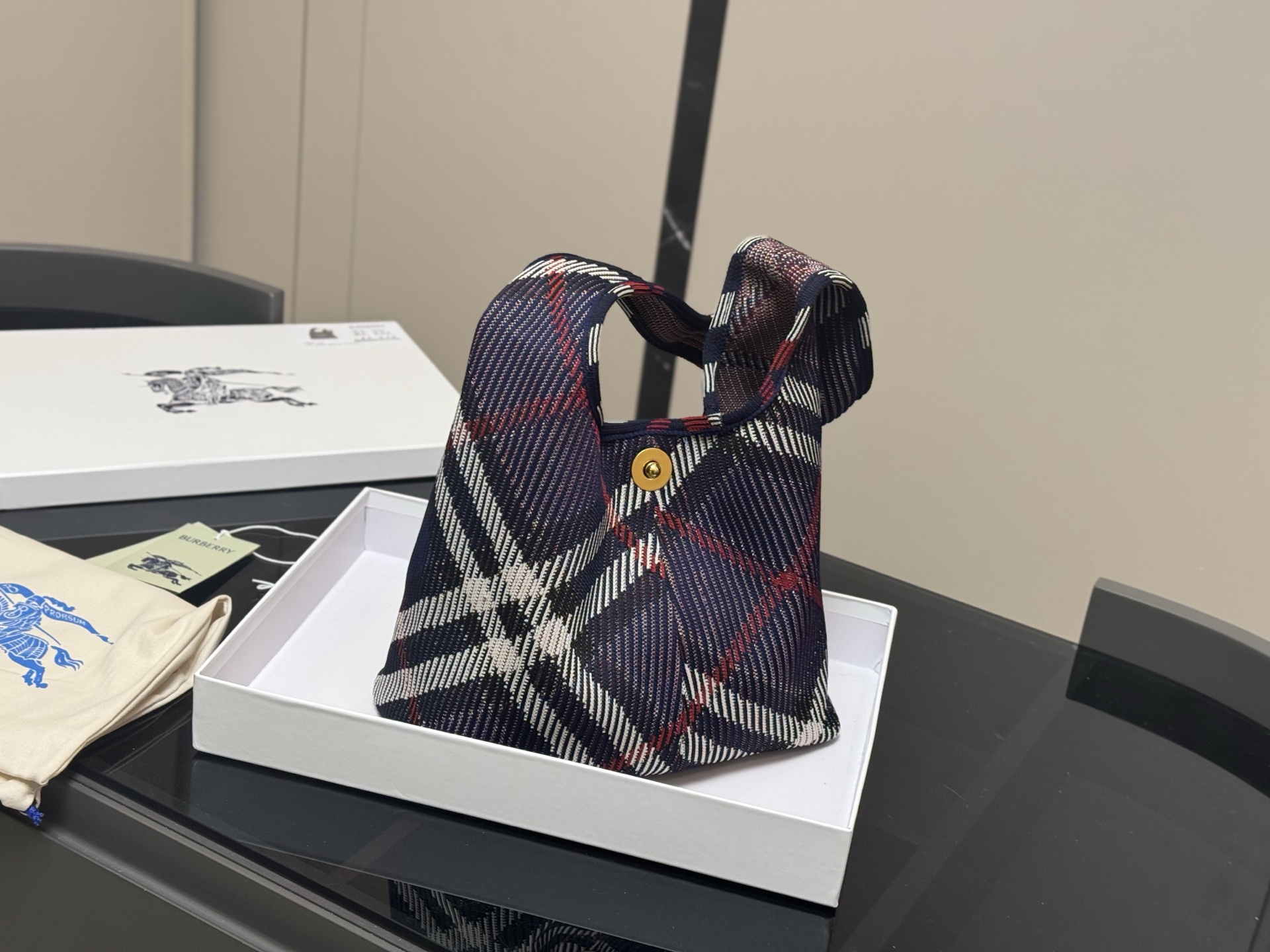 B style hobo check underarm bag