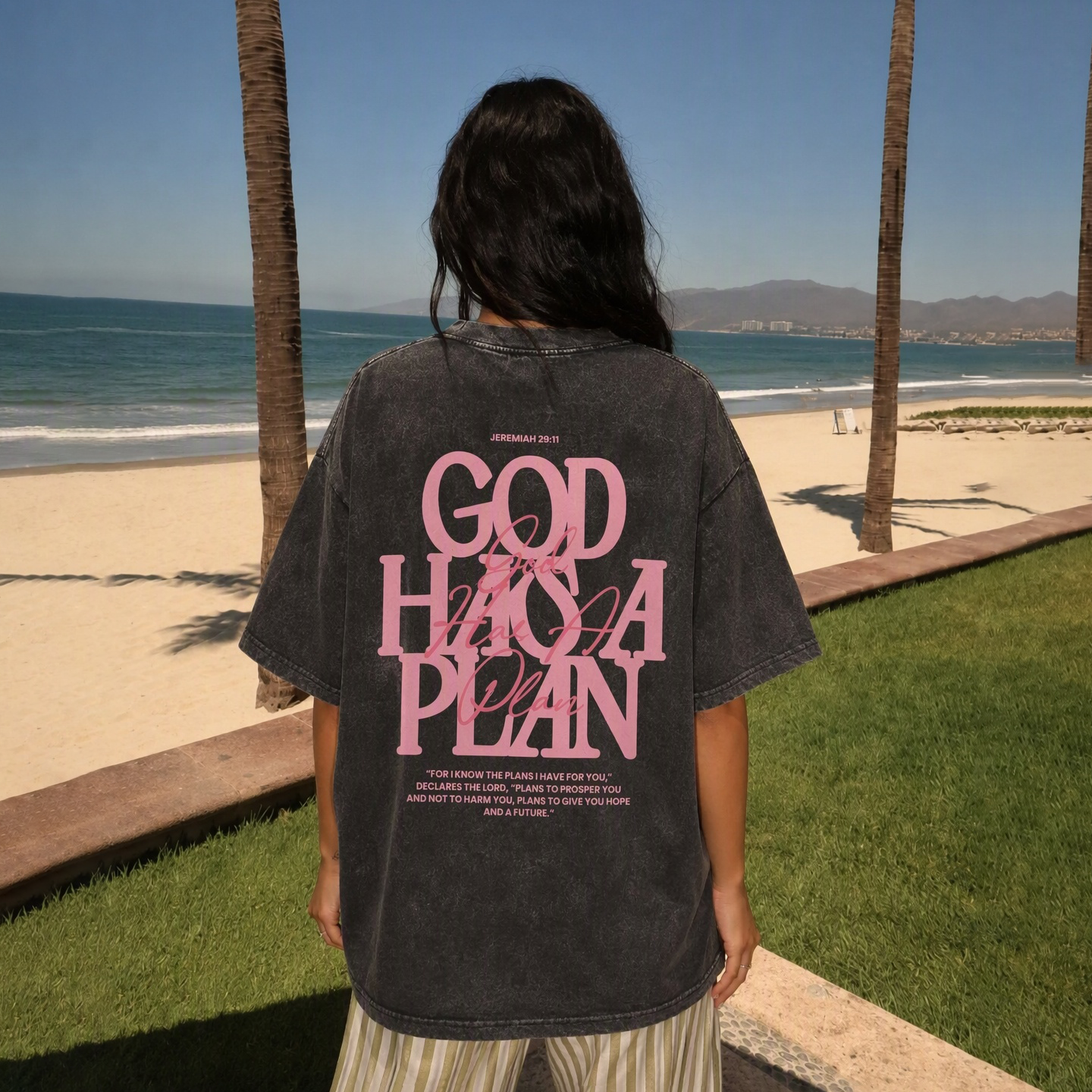 God Has A Plan Unisex Washed T-Shirt