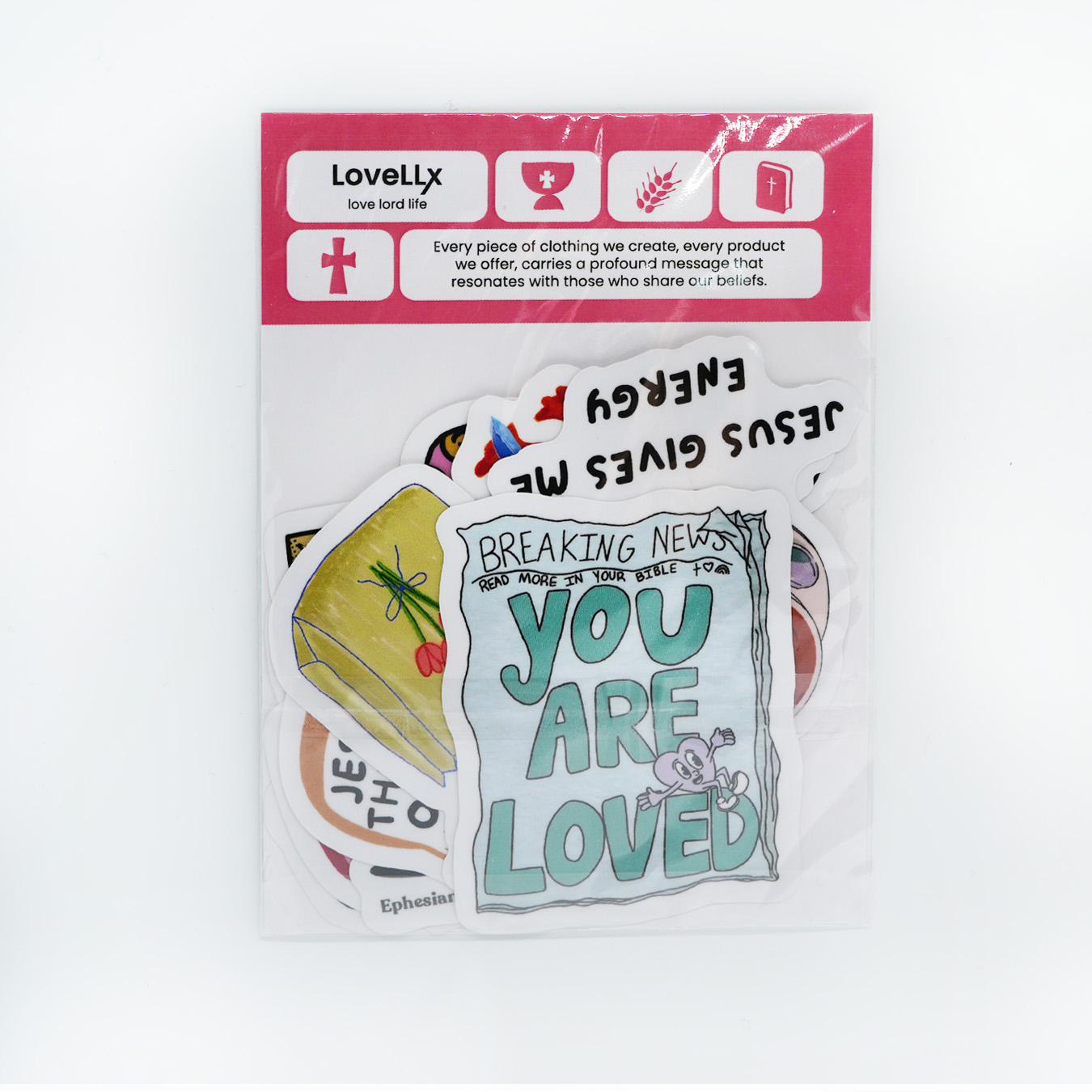 Whimsical Faith Art Christian 10 PACK STICKERS