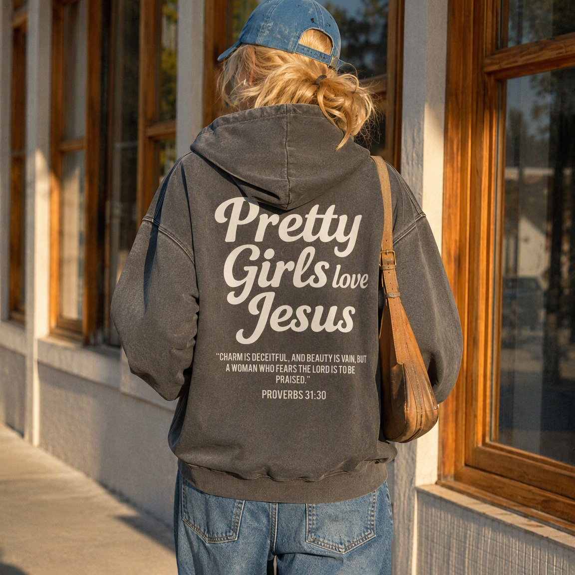 Pretty Girls Love Jesus Unisex Washed Zip-Up Hoodie