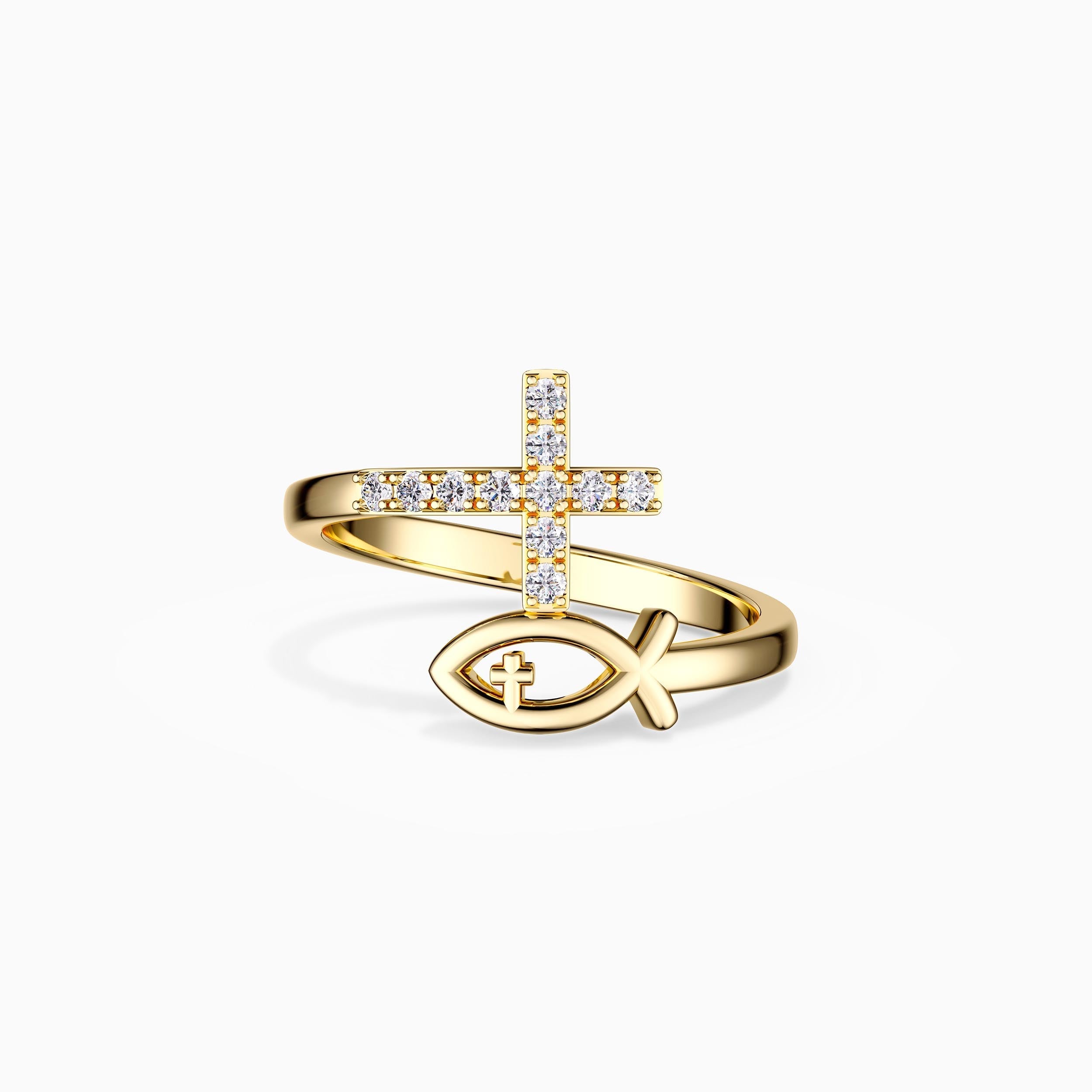 God Jesus Fish And Cross Ring [PRE-SALE]