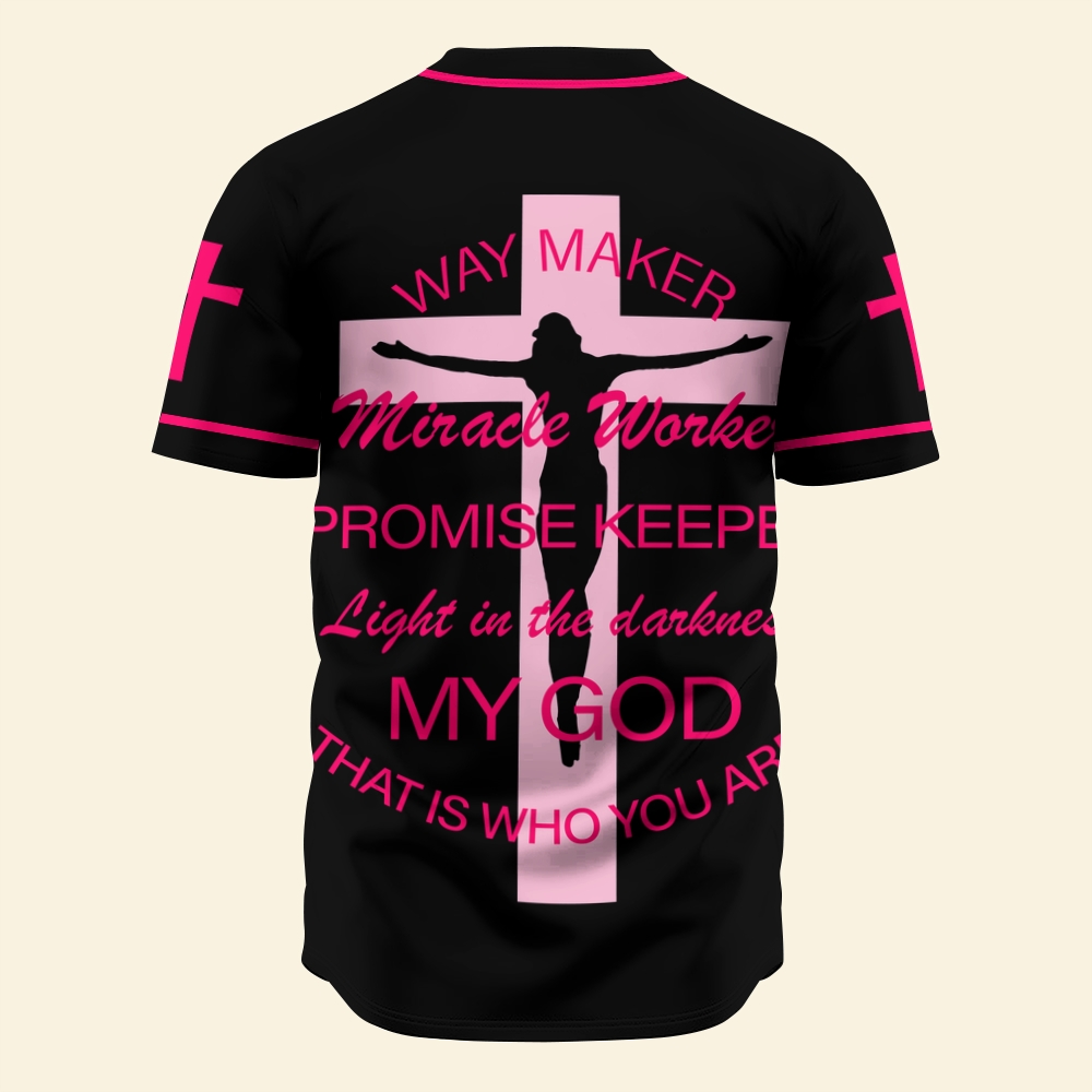 Jesus Way Maker Mesh Baseball Jersey