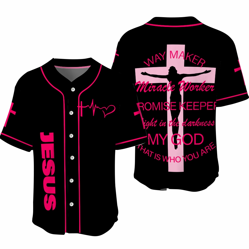 Jesus Way Maker Mesh Baseball Jersey