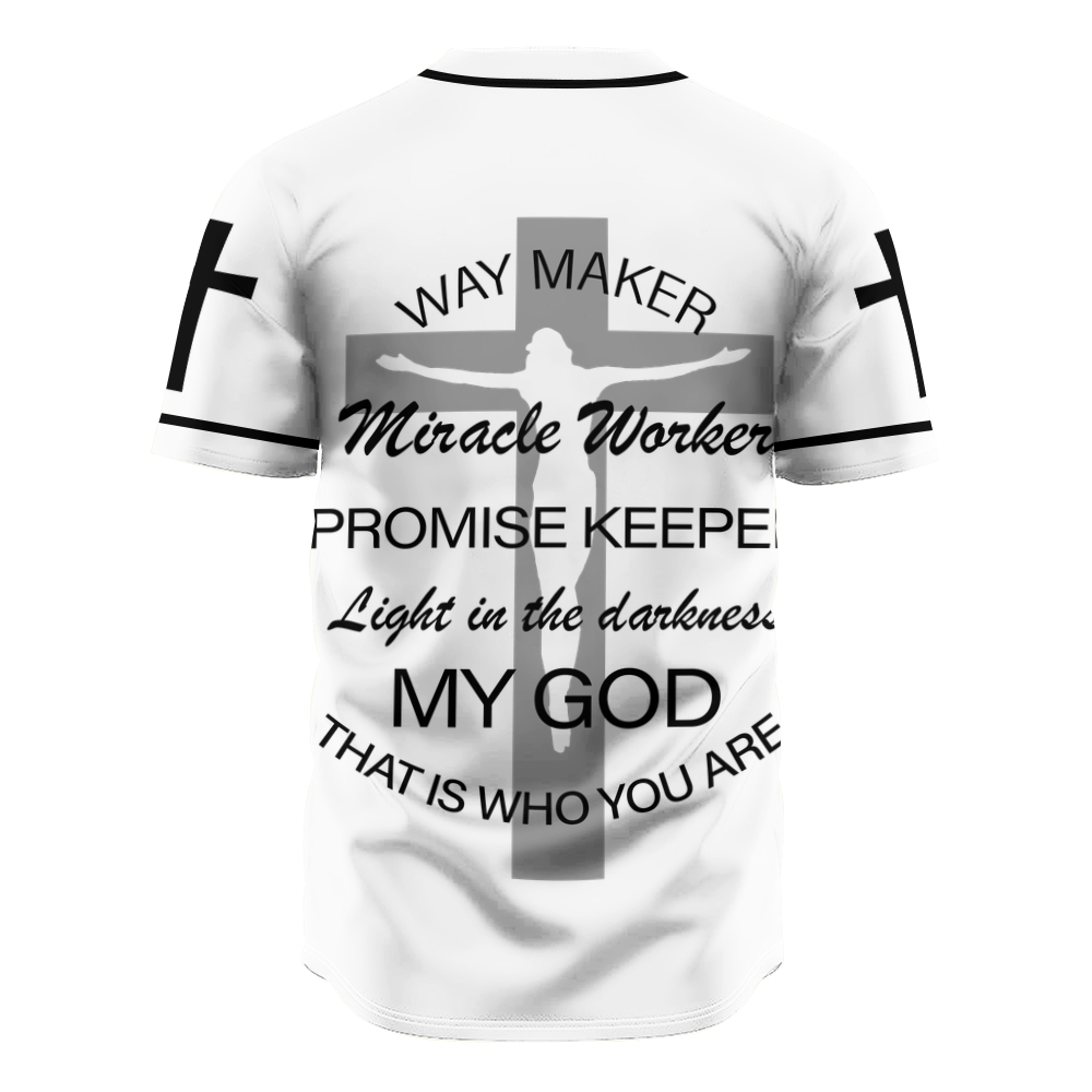 Jesus Way Maker Mesh Baseball Jersey