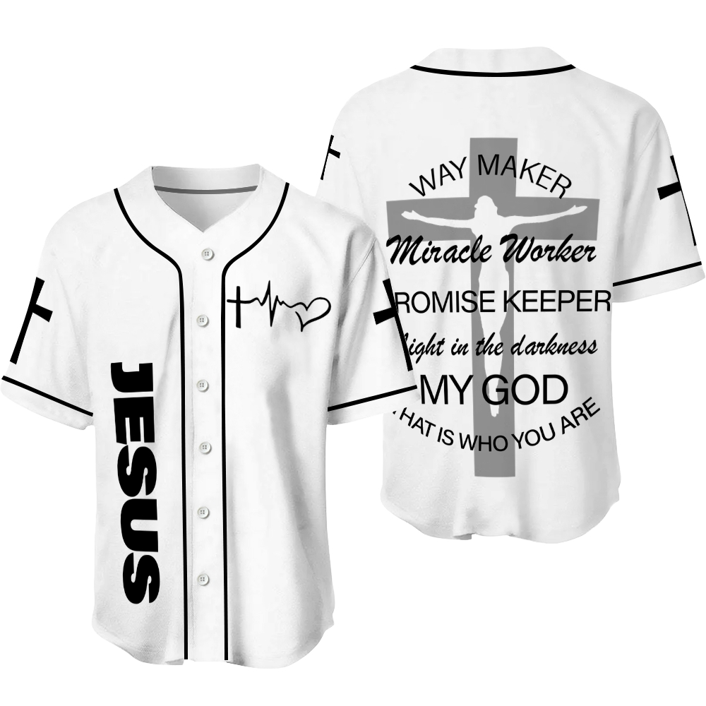Jesus Way Maker Mesh Baseball Jersey