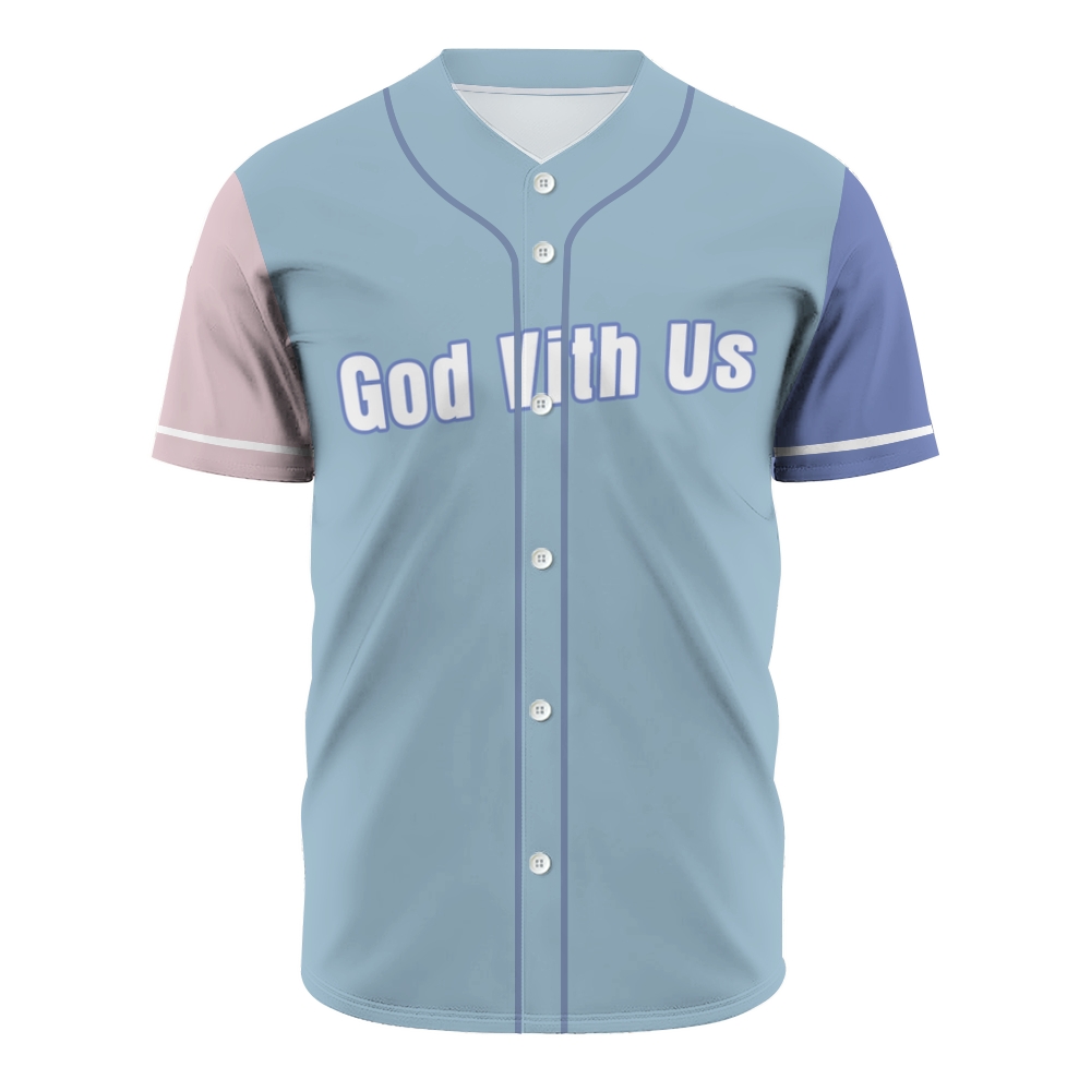 God With Us Mesh Baseball Jersey