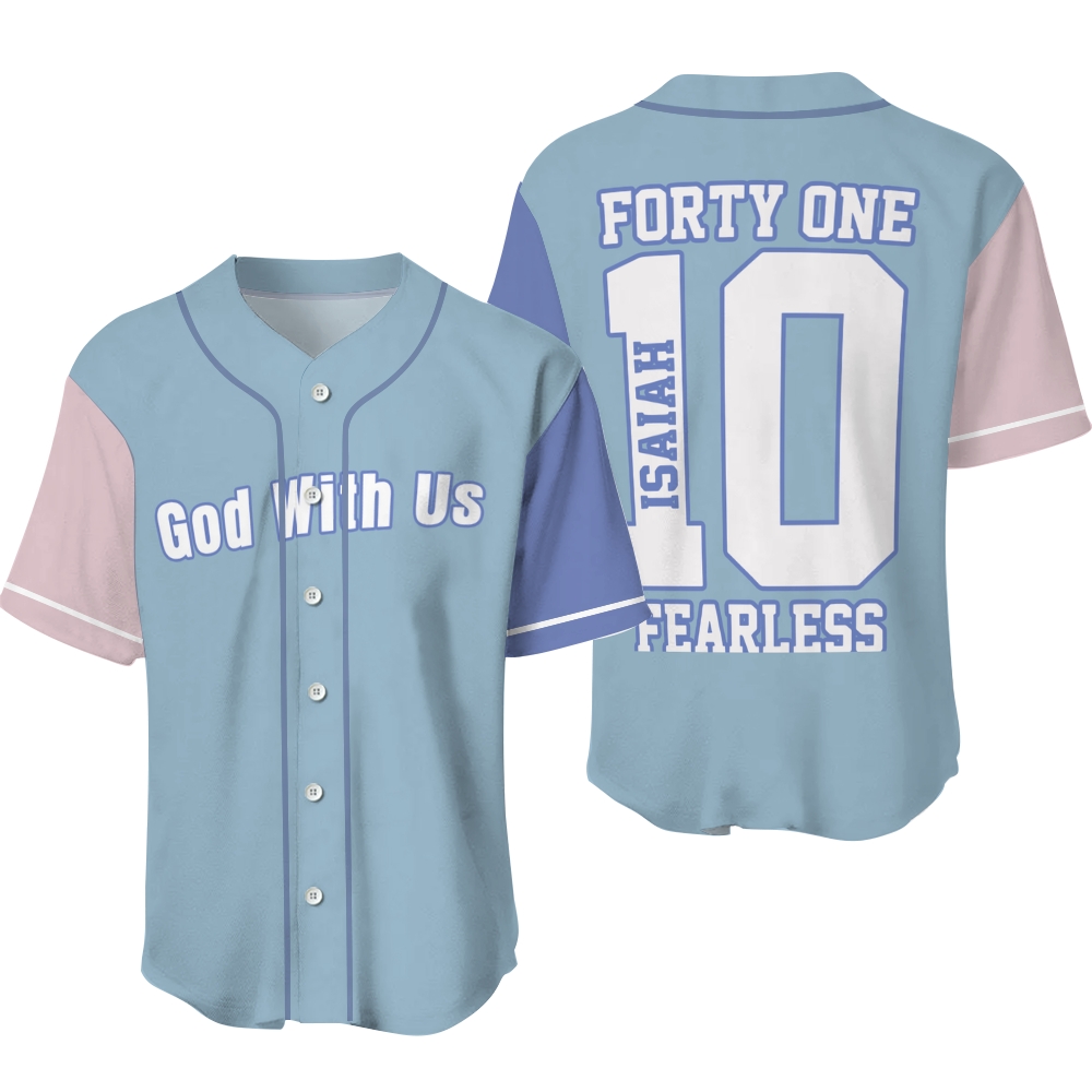 God With Us Mesh Baseball Jersey