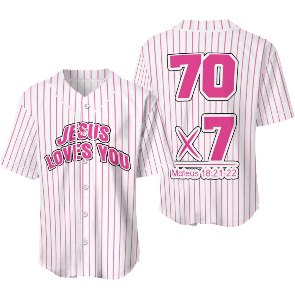 70 × 7 Matthew 18:21-22 Mesh Baseball Jersey