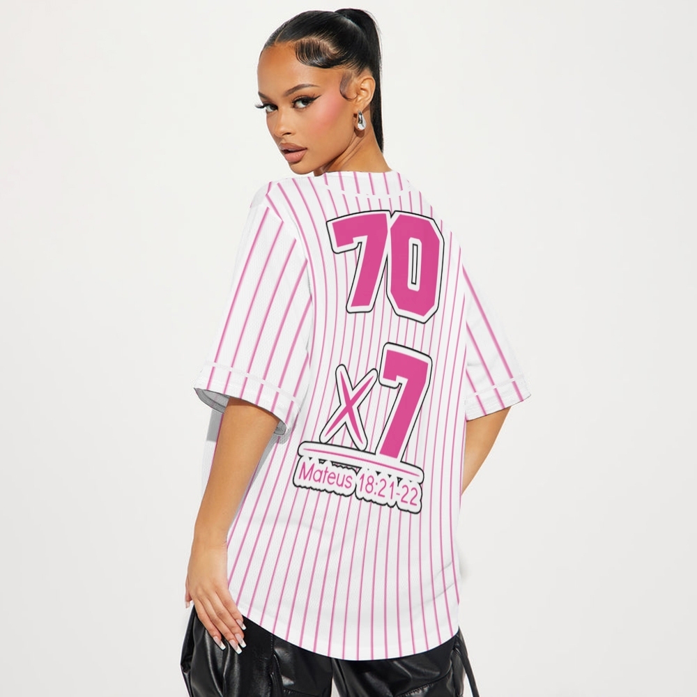 70 × 7 Matthew 18:21-22 Mesh Baseball Jersey