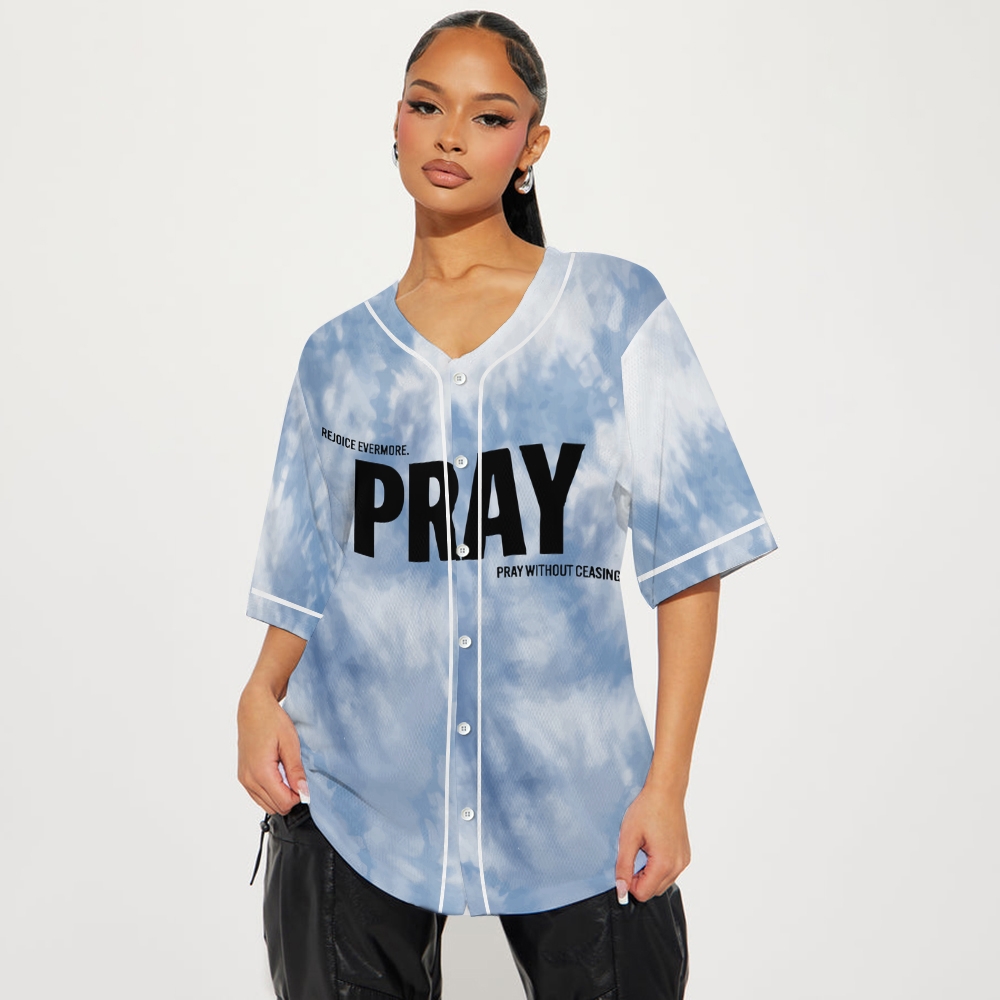 Pray Without Ceasing Mesh Baseball Jersey