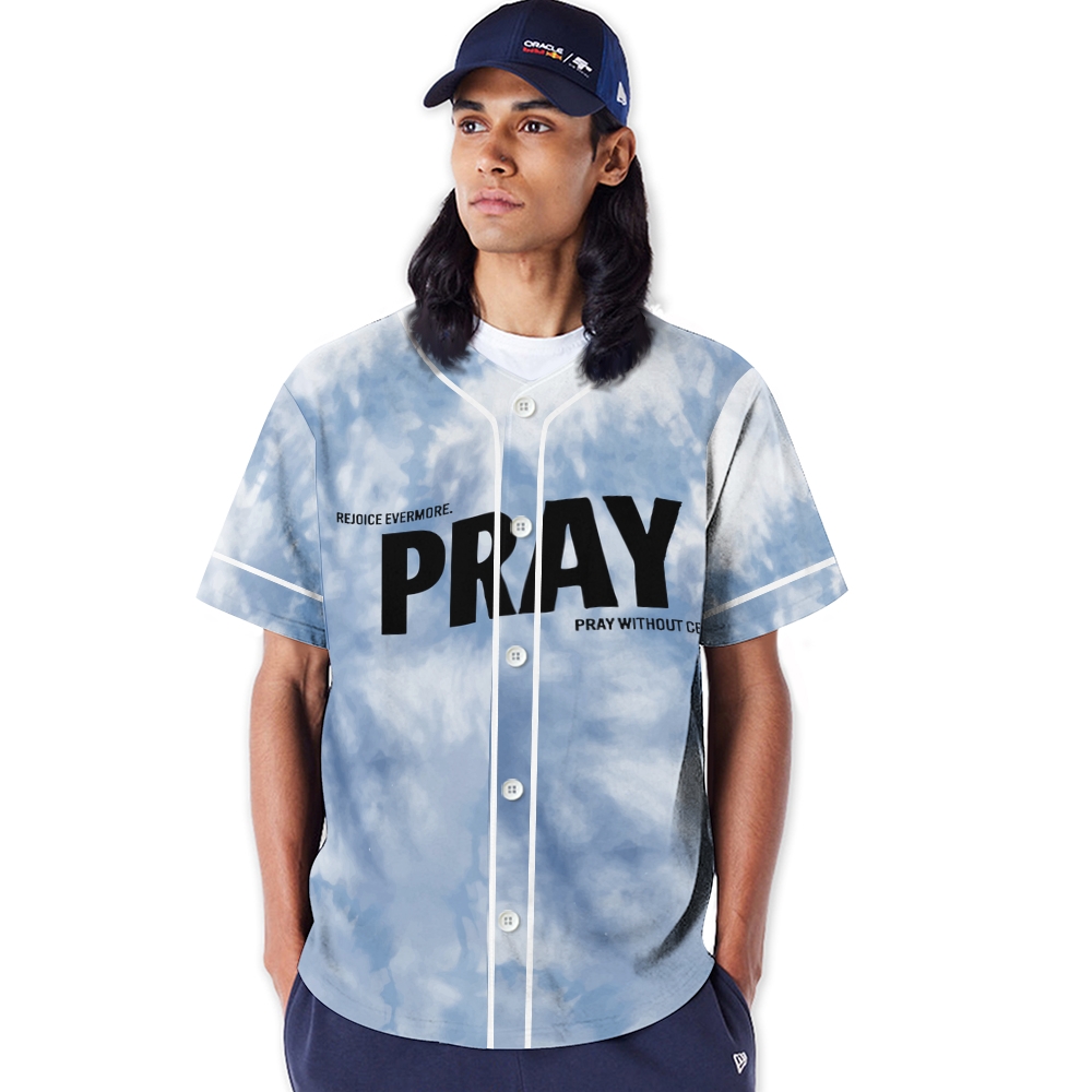 Pray Without Ceasing Mesh Baseball Jersey