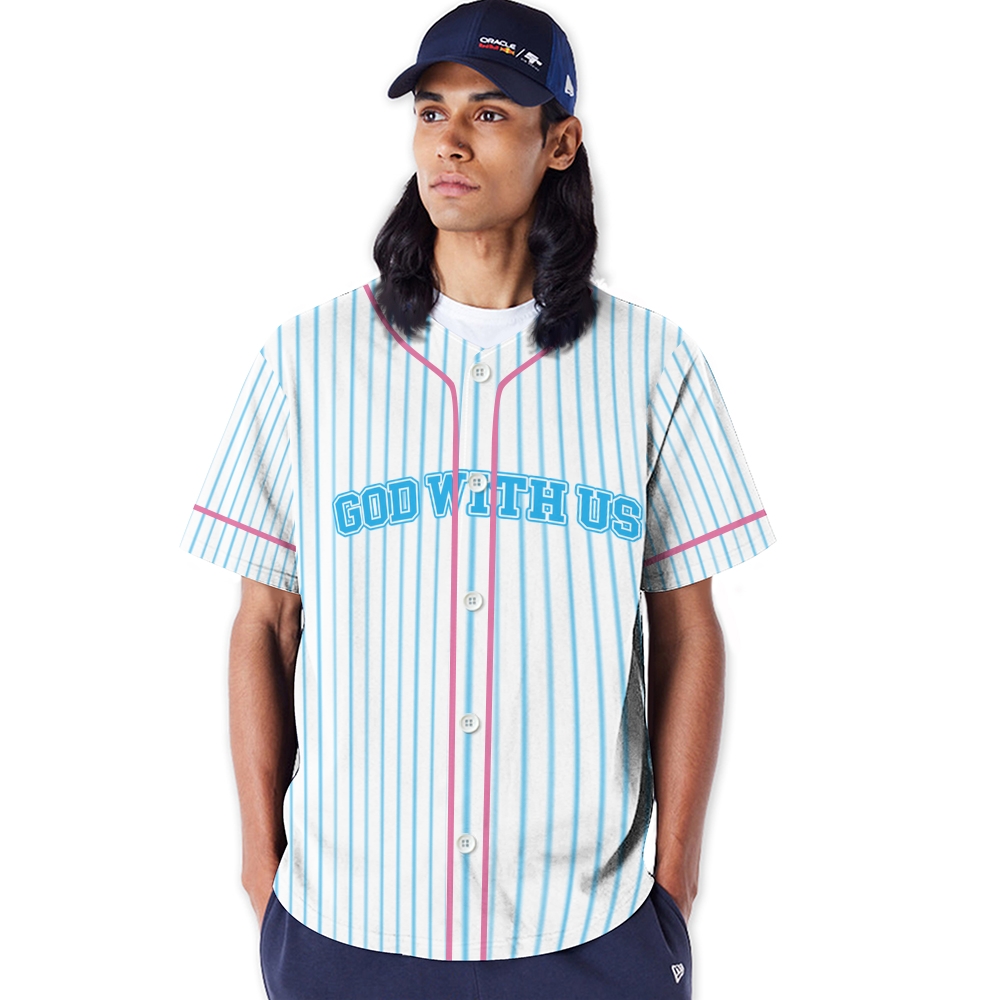 God With Us Mesh Baseball Jersey
