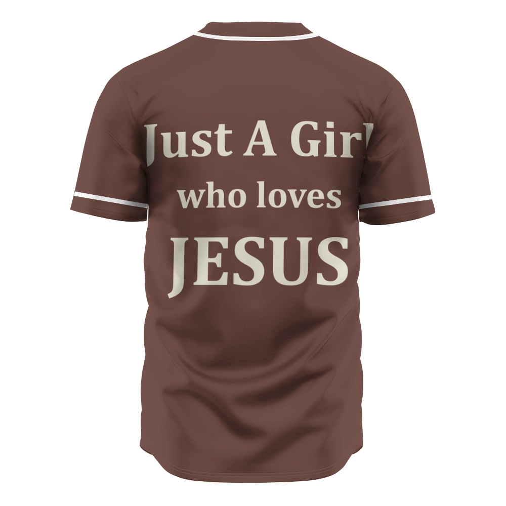 Just A Girl Who Loves Jesus Mesh Baseball Jersey