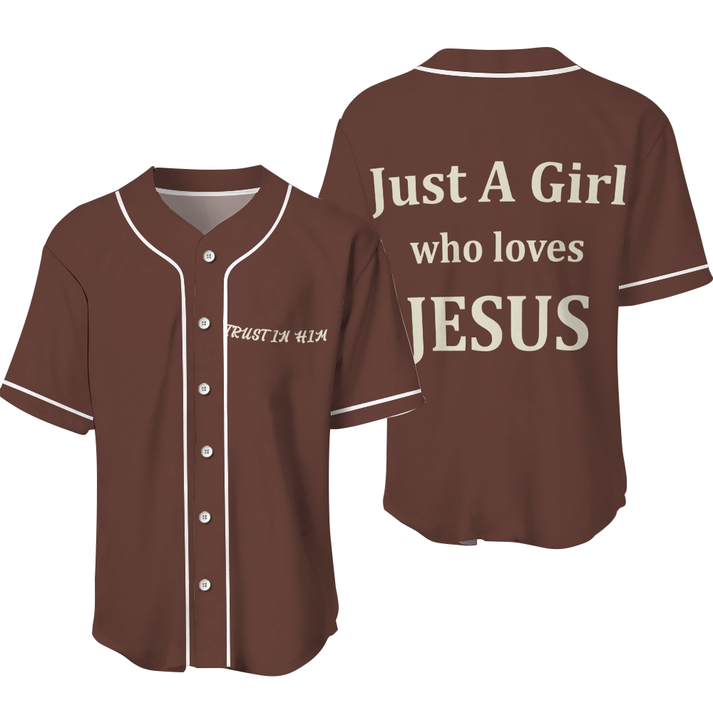 Just A Girl Who Loves Jesus Mesh Baseball Jersey