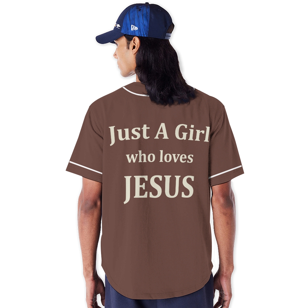 Just A Girl Who Loves Jesus Mesh Baseball Jersey