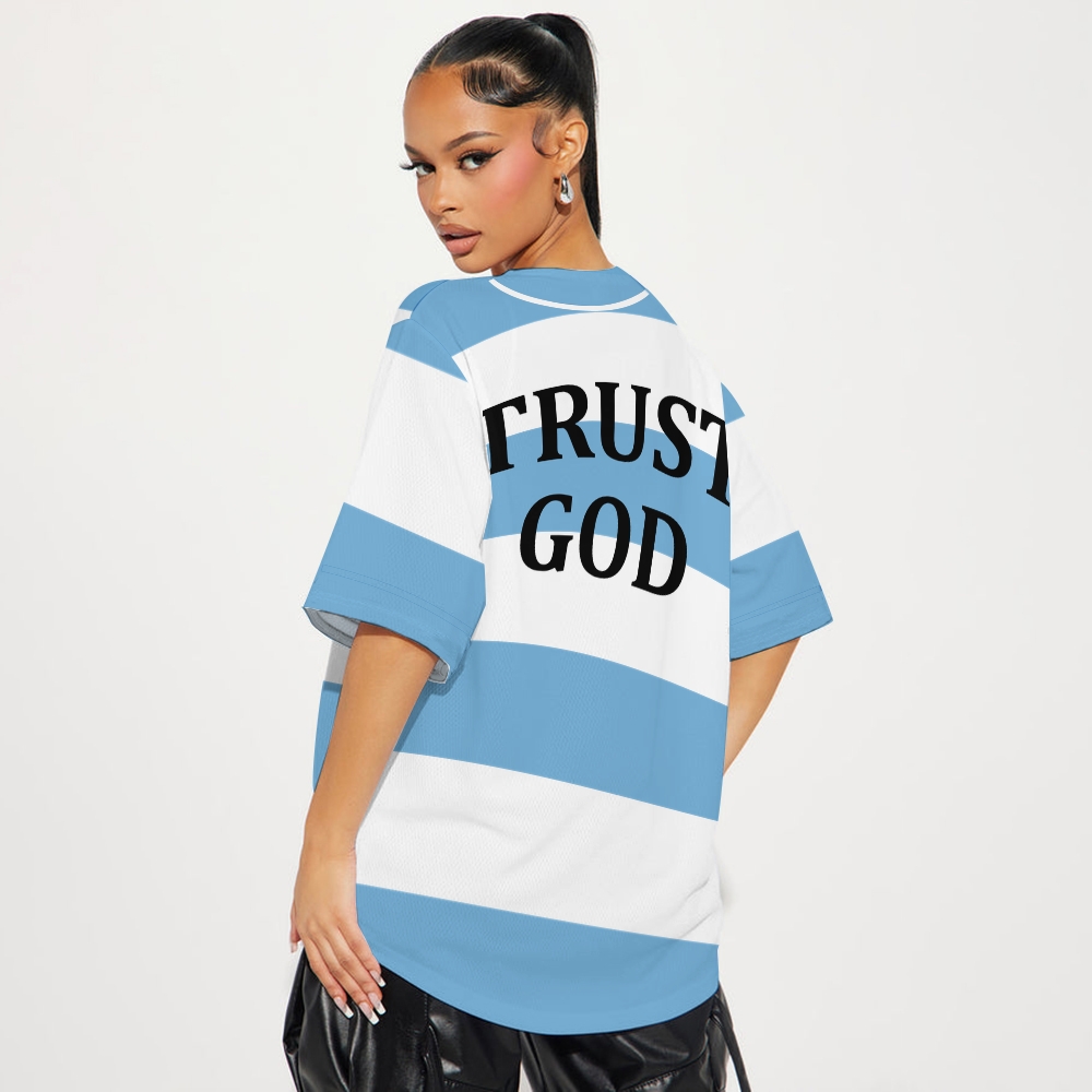Trust God Mesh Baseball Jersey
