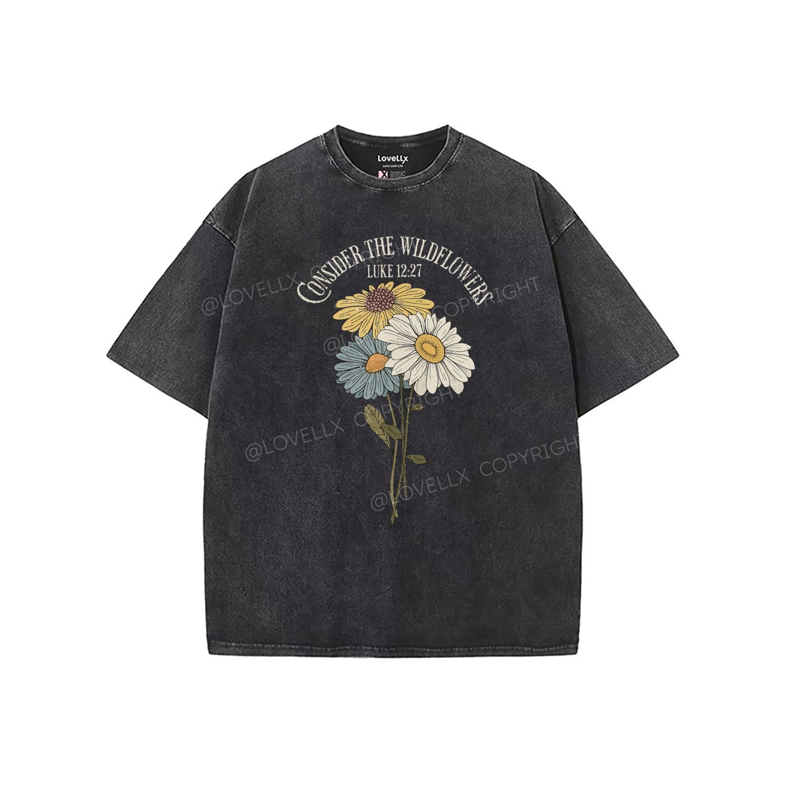 Consider The Wildflowers Unisex Washed T-Shirt