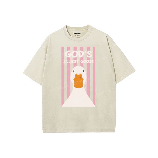 God's Silliest Goose Unisex Washed T-Shirt