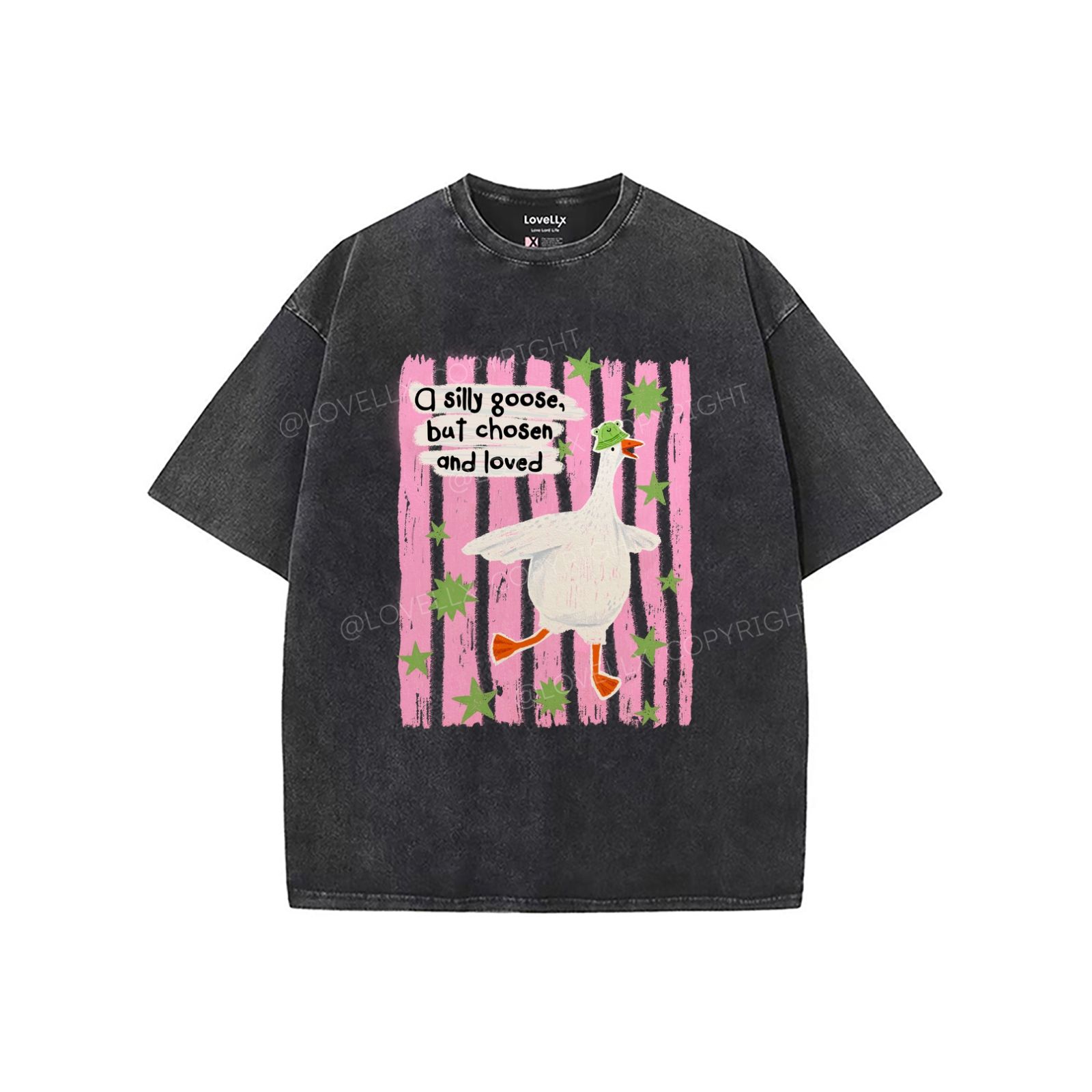 God's Silliest Goose Unisex Washed T-Shirt