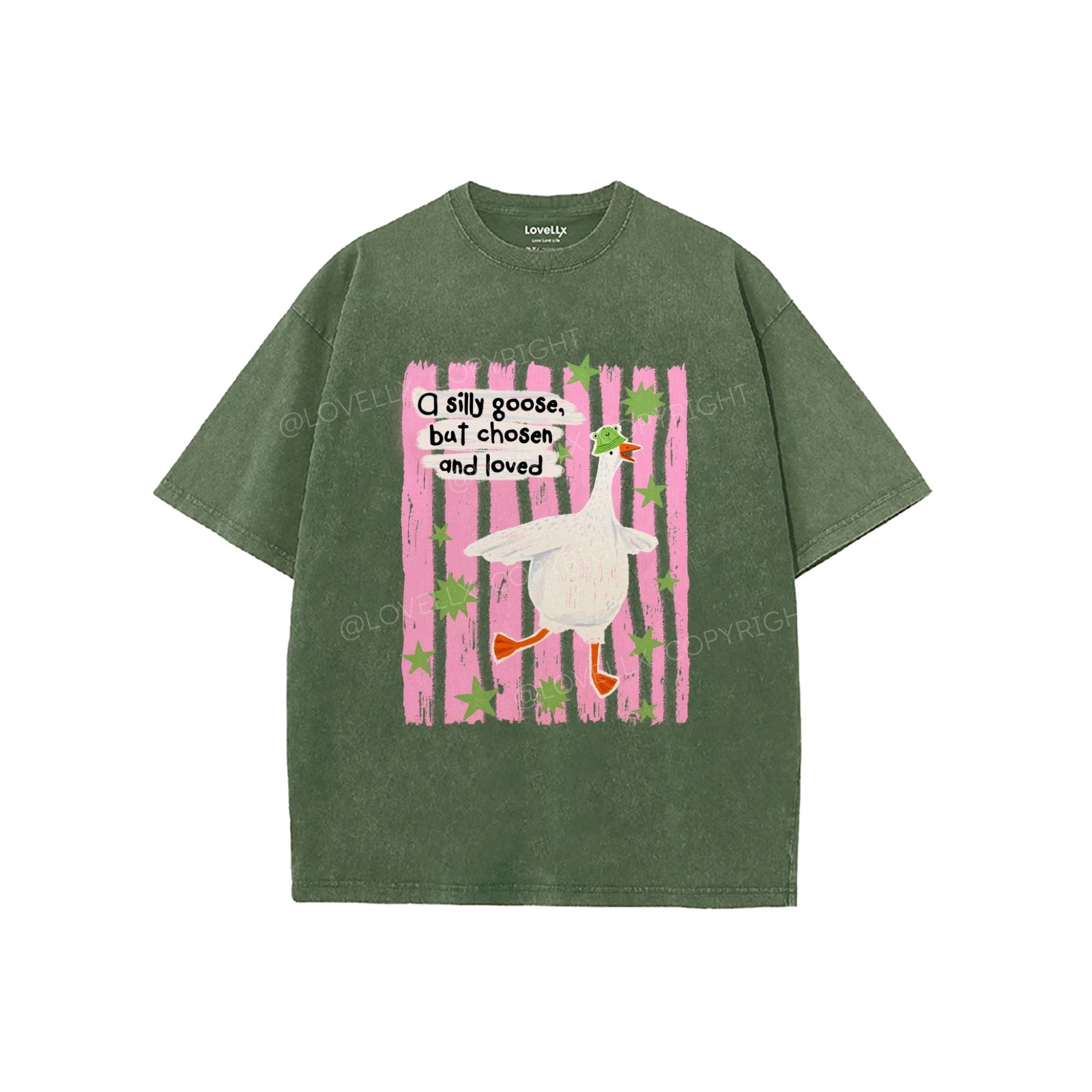 God's Silliest Goose Unisex Washed T-Shirt