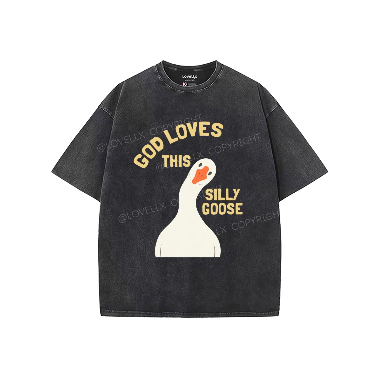 God's Silliest Goose Unisex Washed T-Shirt