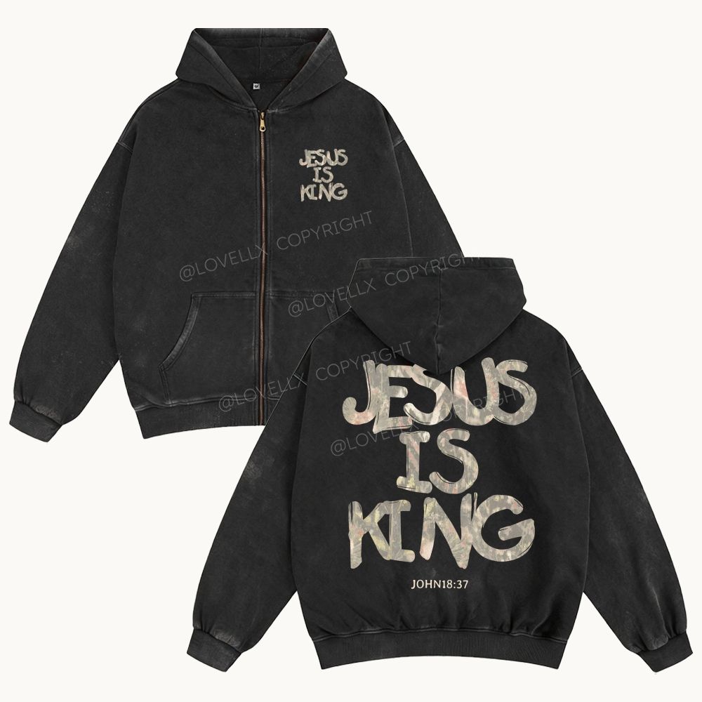 Washed Zip-Up Hoodie – LOVELLX