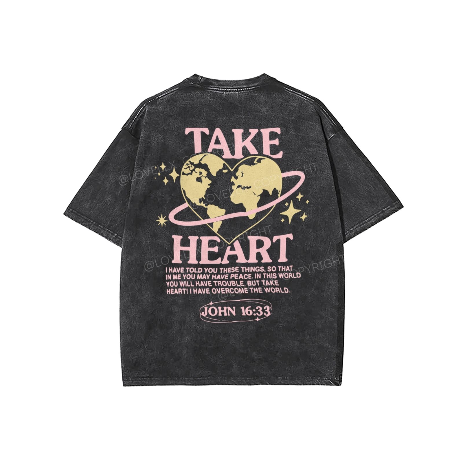 Take Heart Unisex Washed T-Shirt – LOVELLX