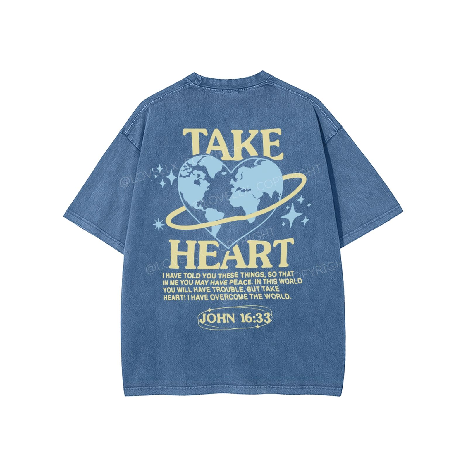 Take Heart Unisex Washed T-Shirt – LOVELLX