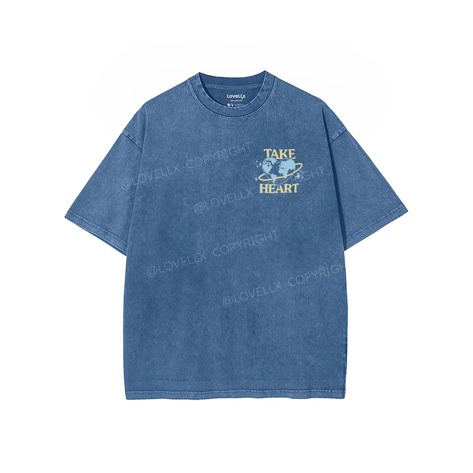 Take Heart Unisex Washed T-Shirt – LOVELLX