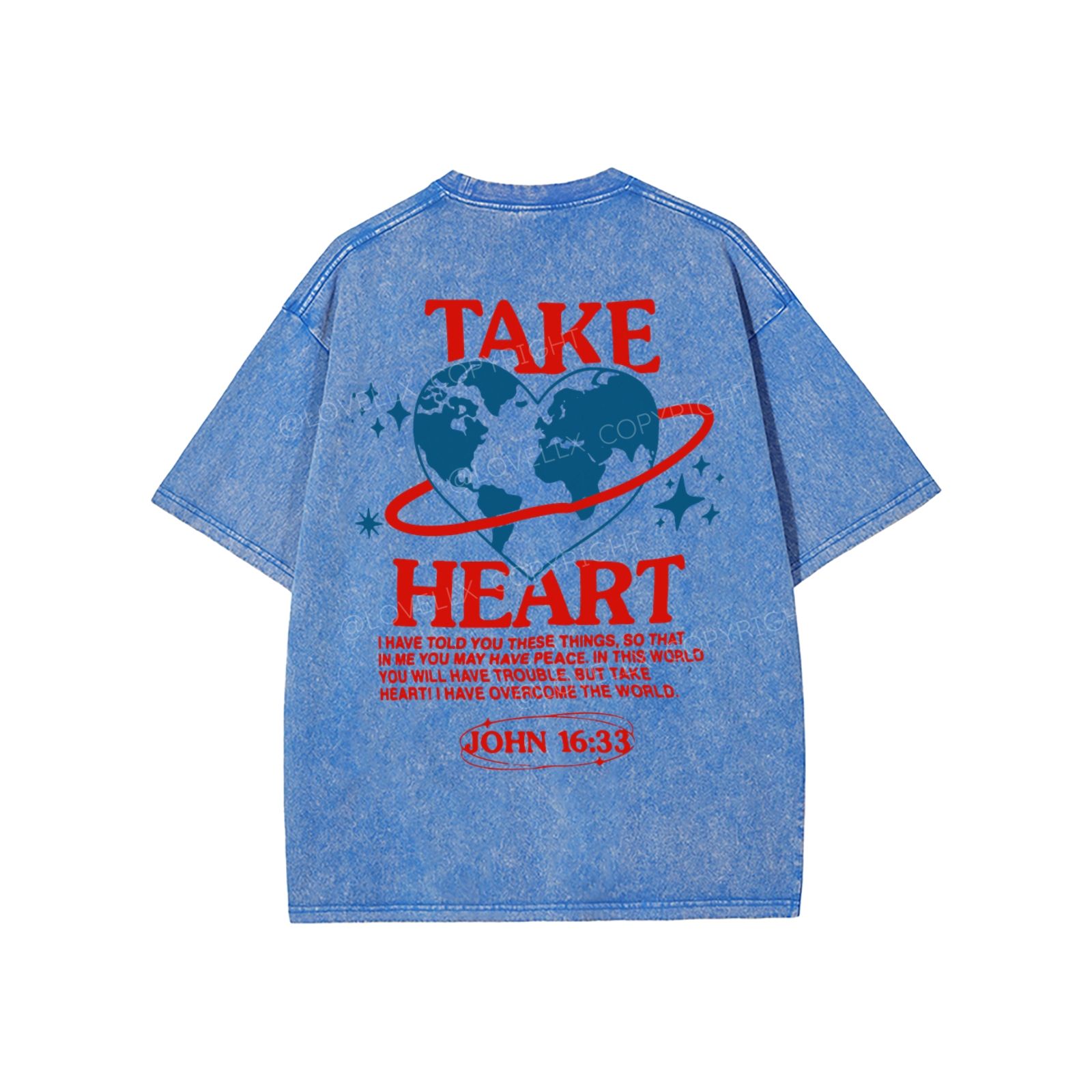 Take Heart Unisex Washed T-Shirt – LOVELLX