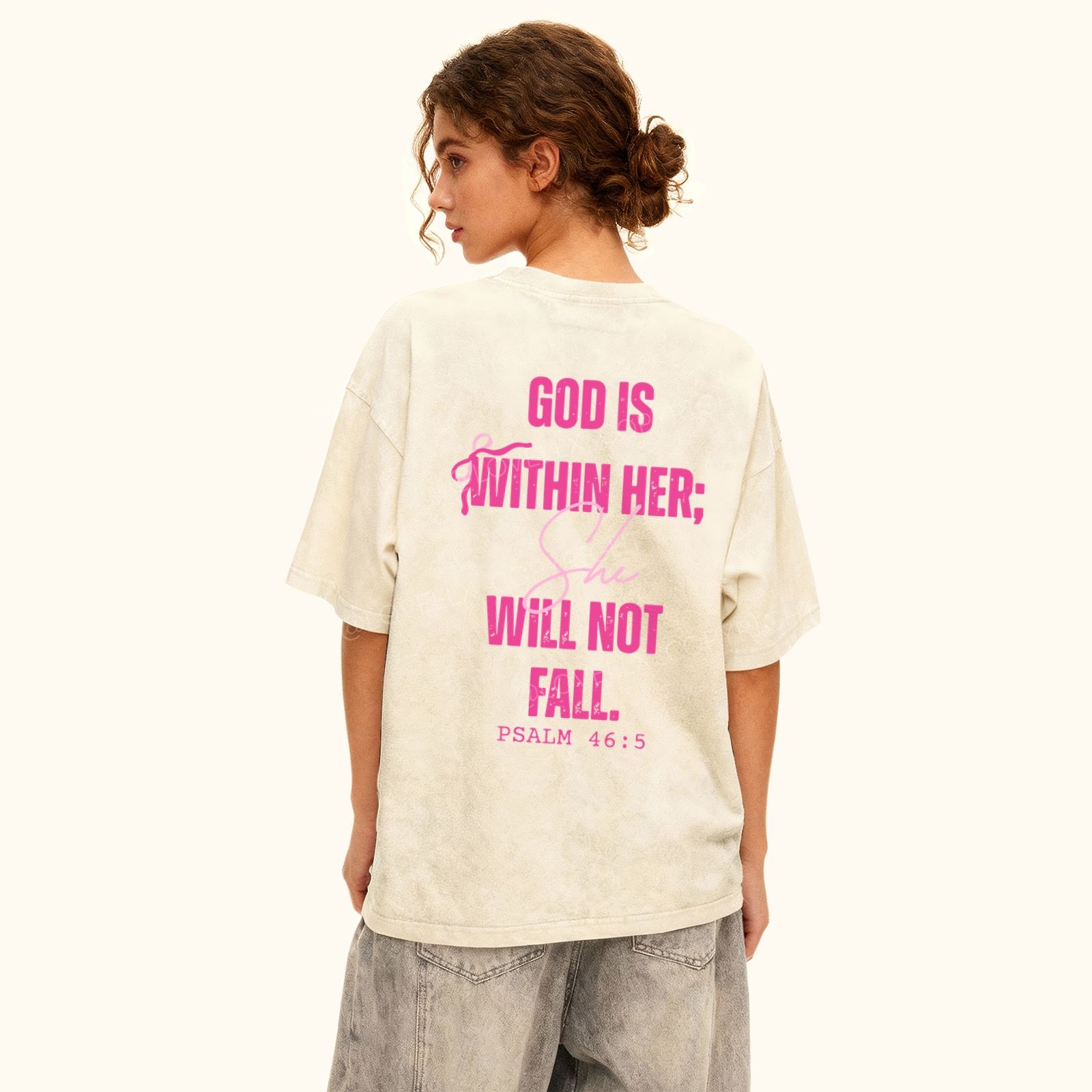 God Is Within Her Unisex Washed T-Shirt