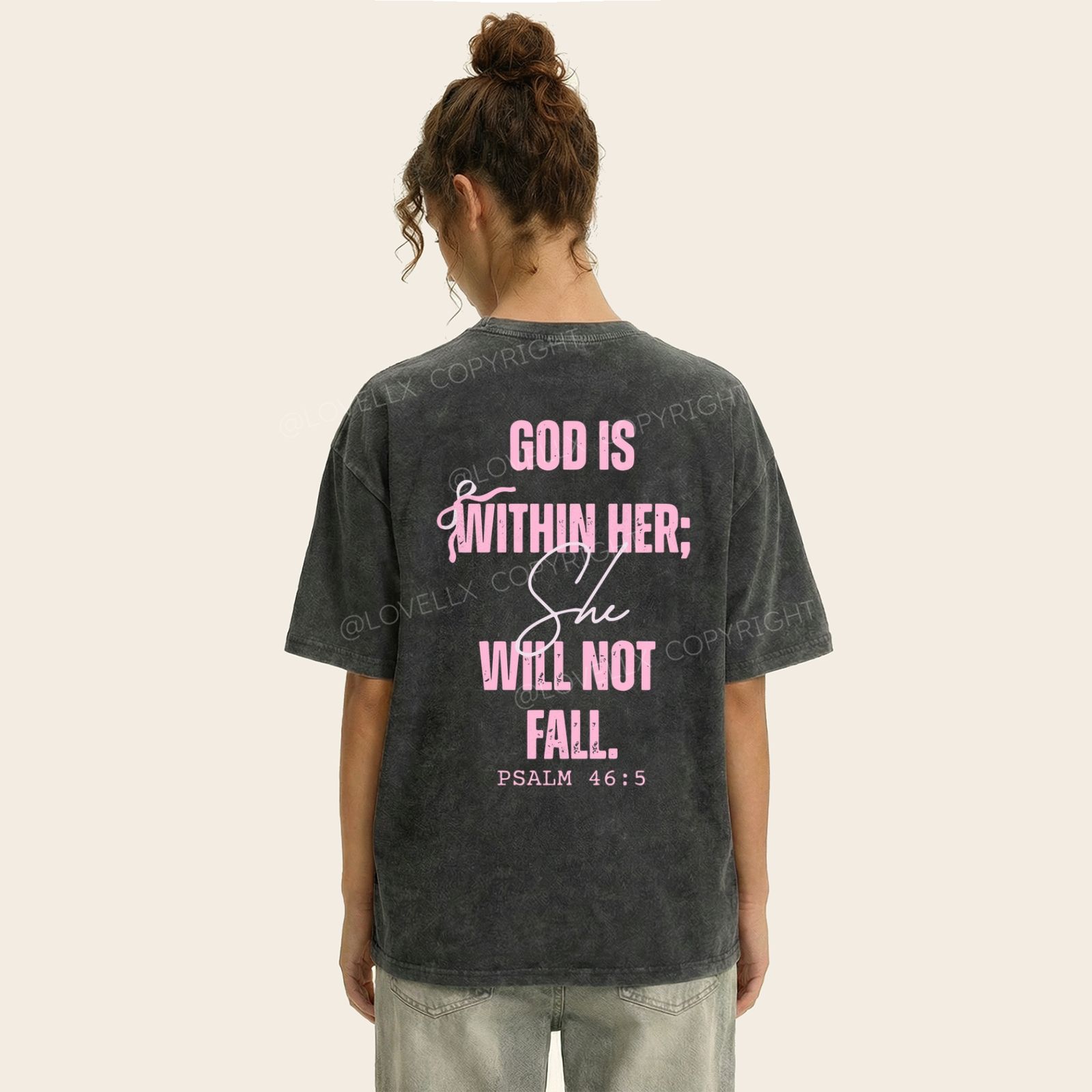 God Is Within Her Unisex Washed T-Shirt