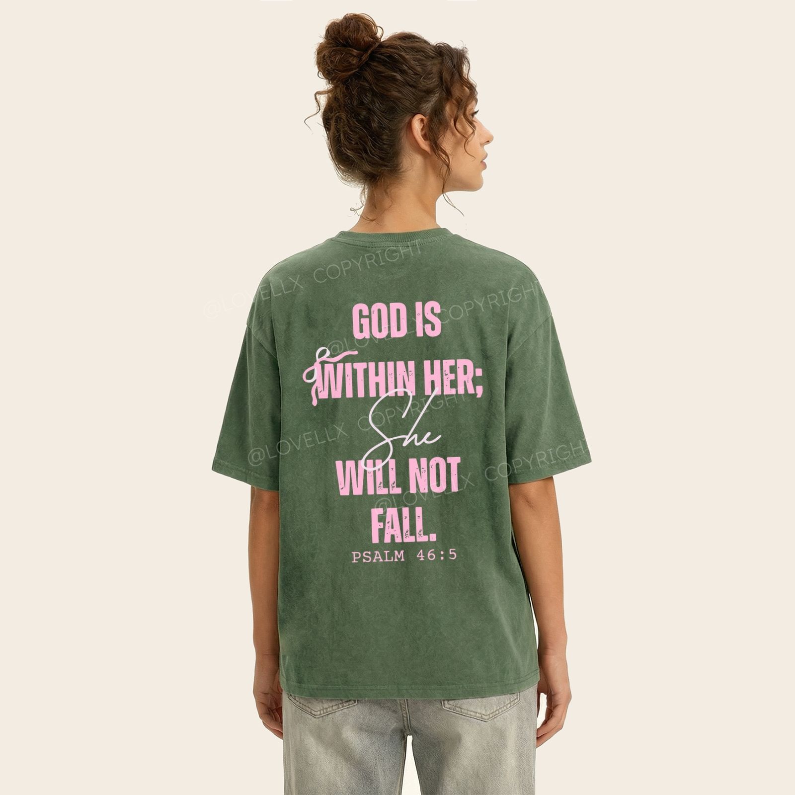God Is Within Her Unisex Washed T-Shirt
