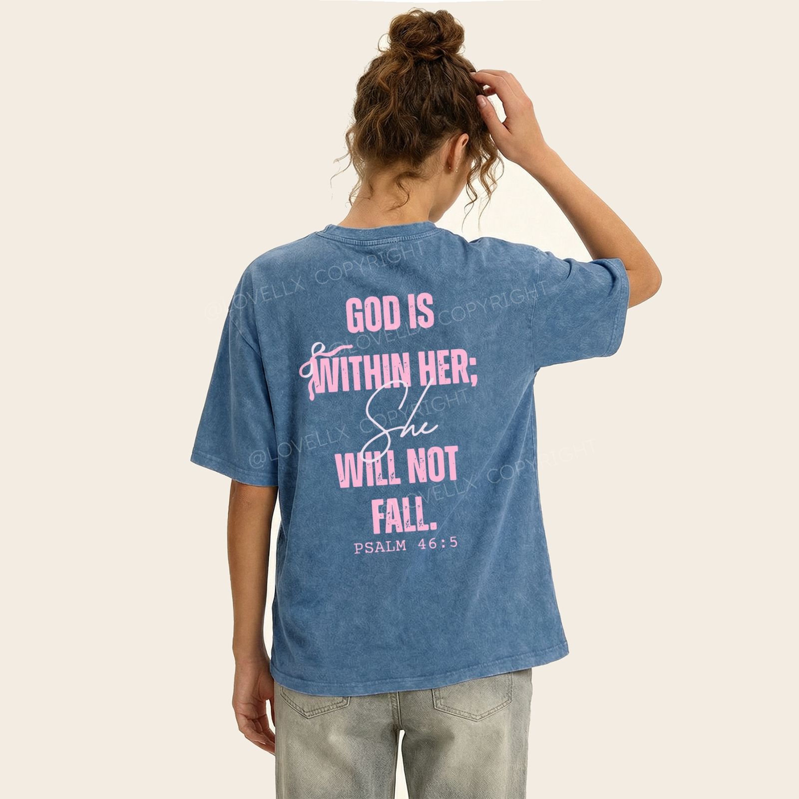 God Is Within Her Unisex Washed T-Shirt