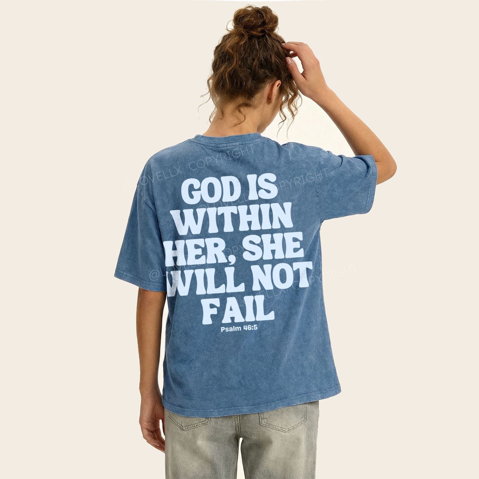 God Is Within Her Unisex Washed T-Shirt