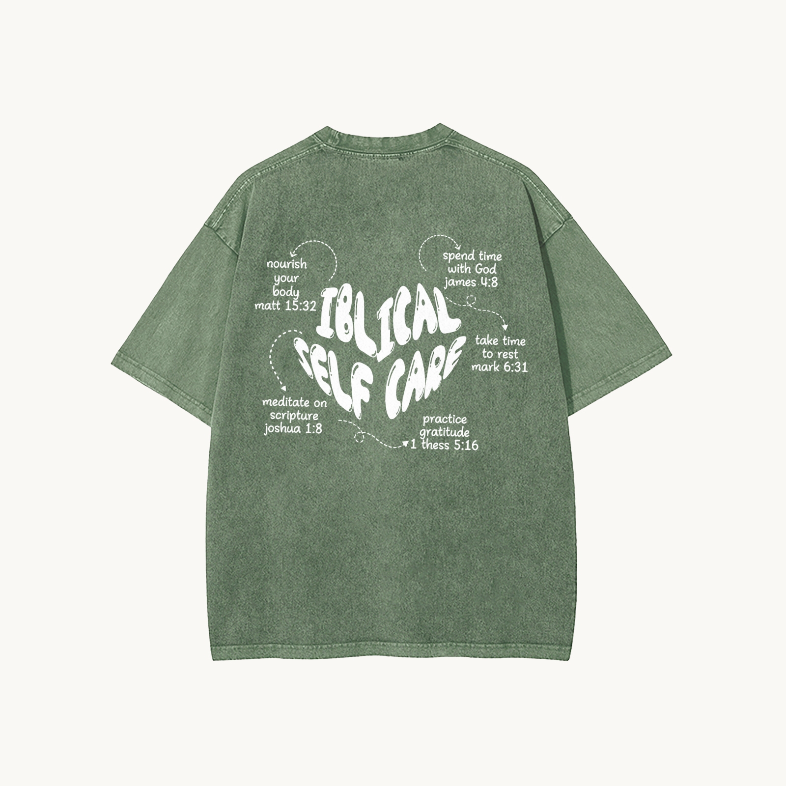 Biblical Self Care  Unisex Washed T-Shirt
