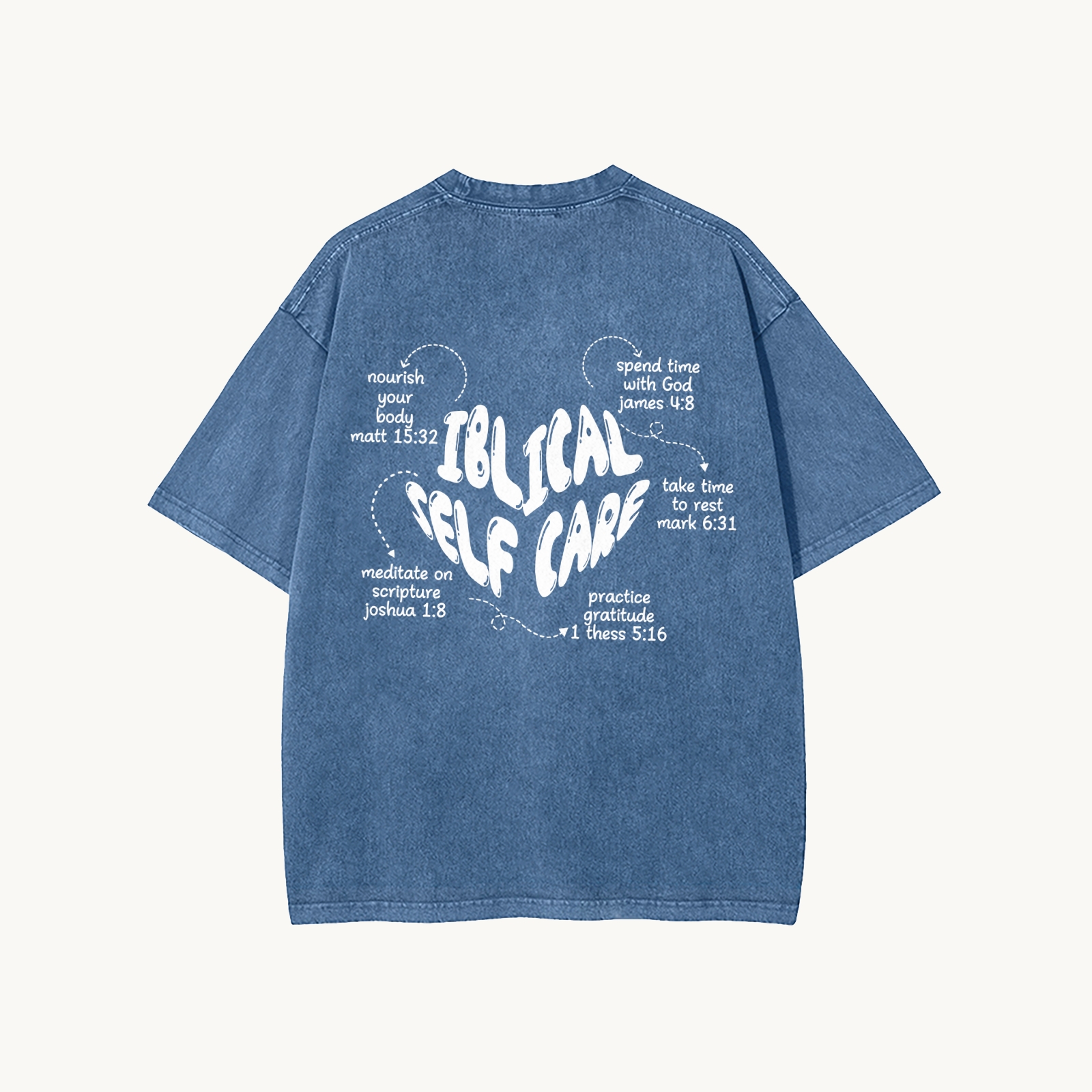 Biblical Self Care  Unisex Washed T-Shirt