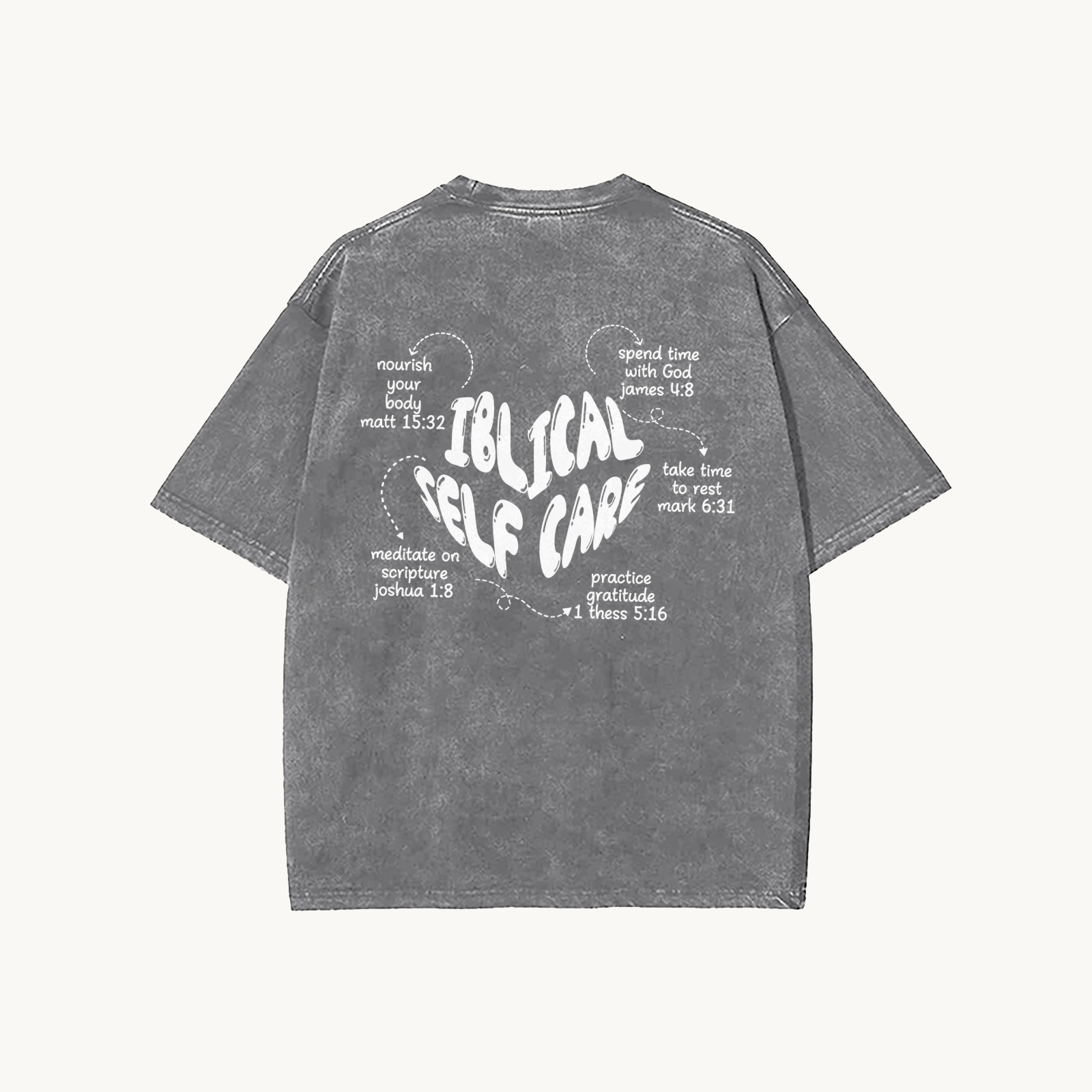 Biblical Self Care  Unisex Washed T-Shirt