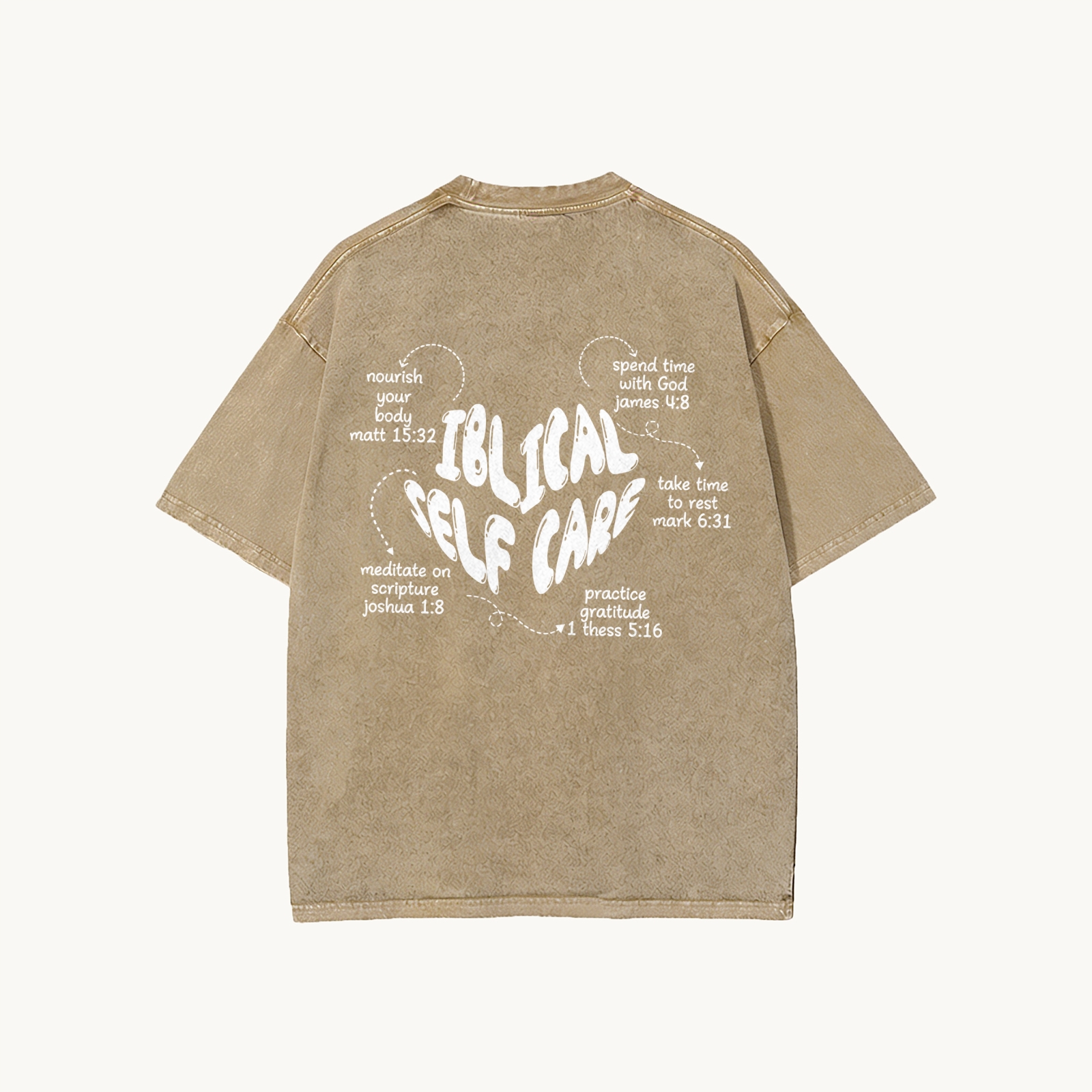 Biblical Self Care  Unisex Washed T-Shirt