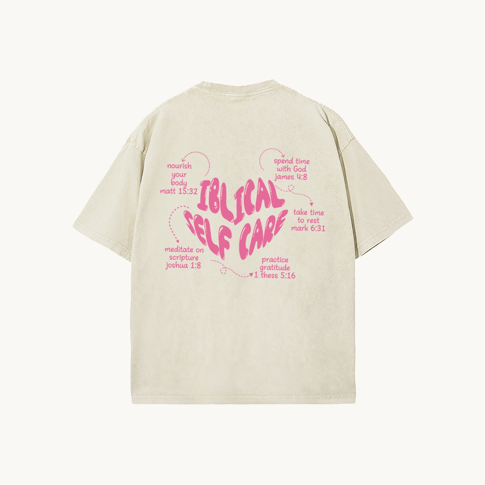 Biblical Self Care  Unisex Washed T-Shirt
