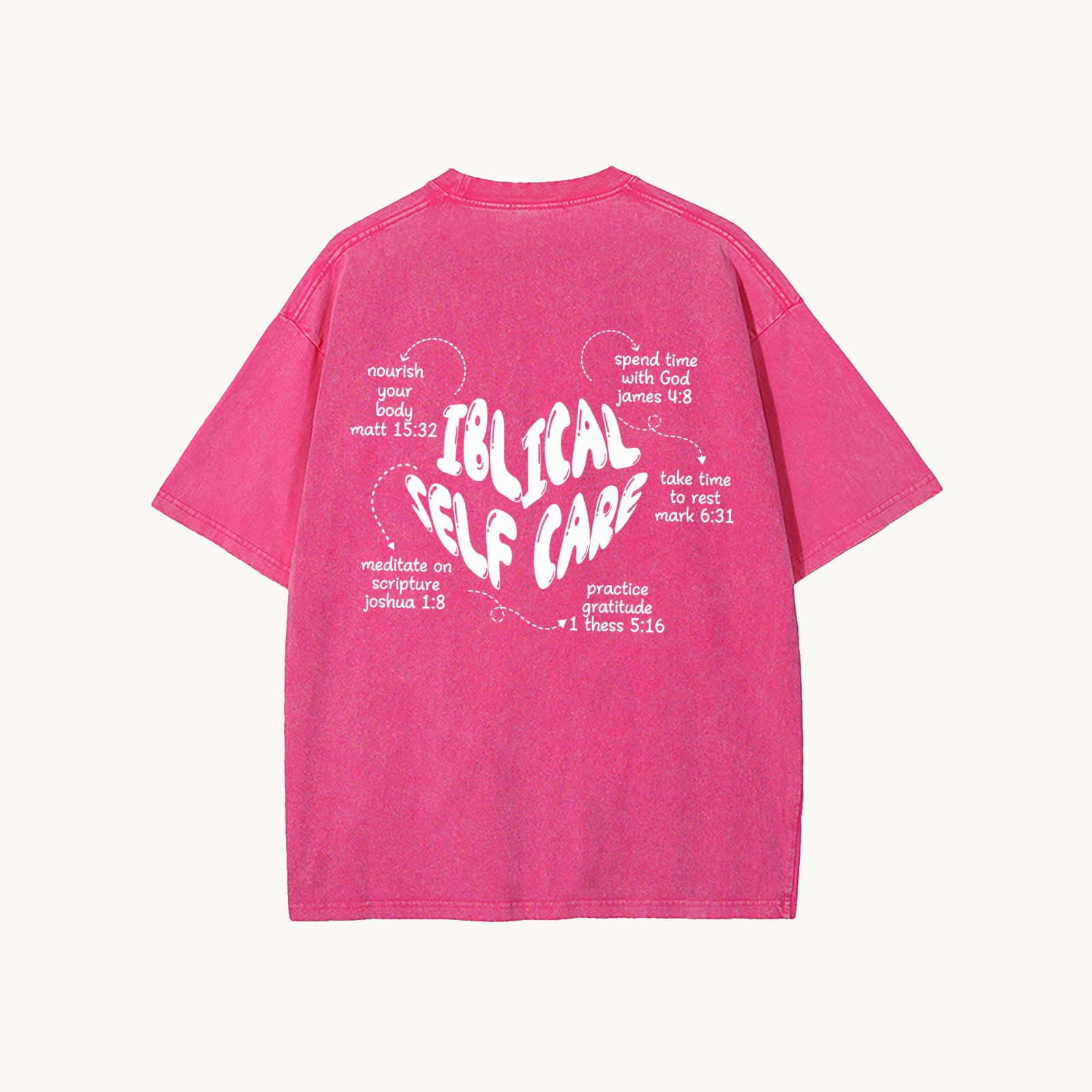Biblical Self Care  Unisex Washed T-Shirt