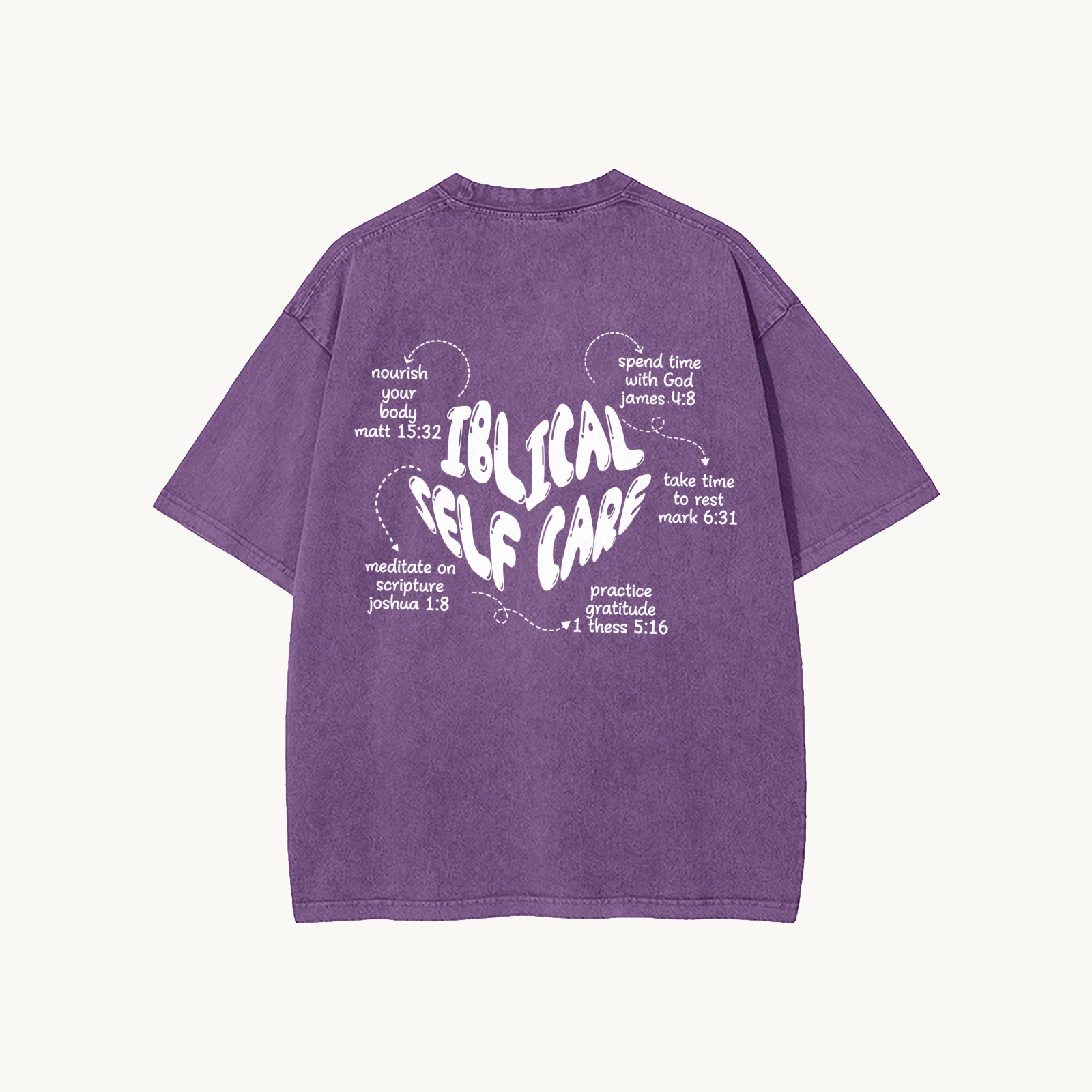 Biblical Self Care  Unisex Washed T-Shirt