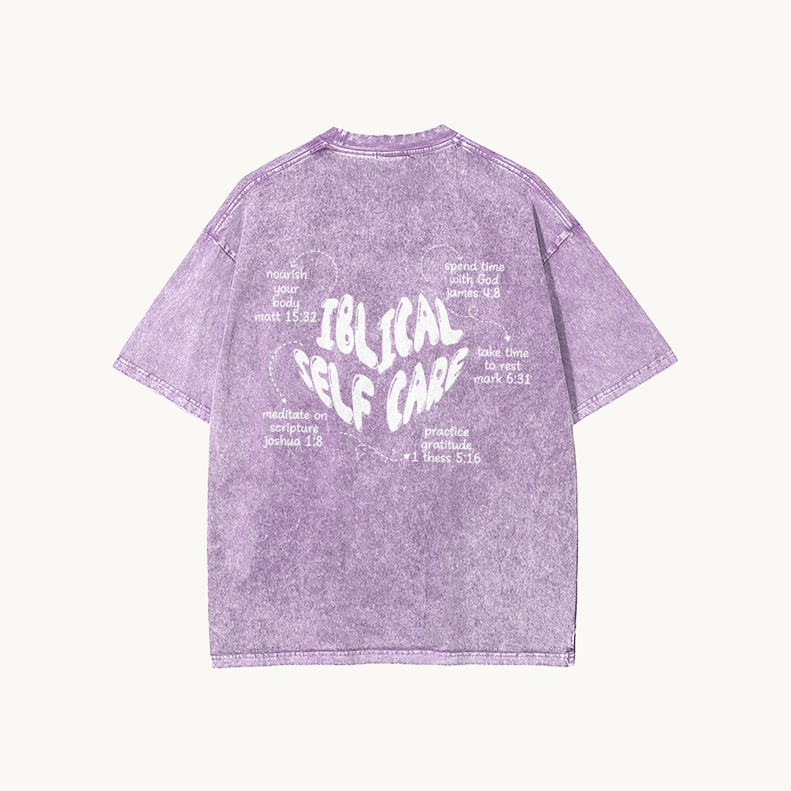 Biblical Self Care  Unisex Washed T-Shirt