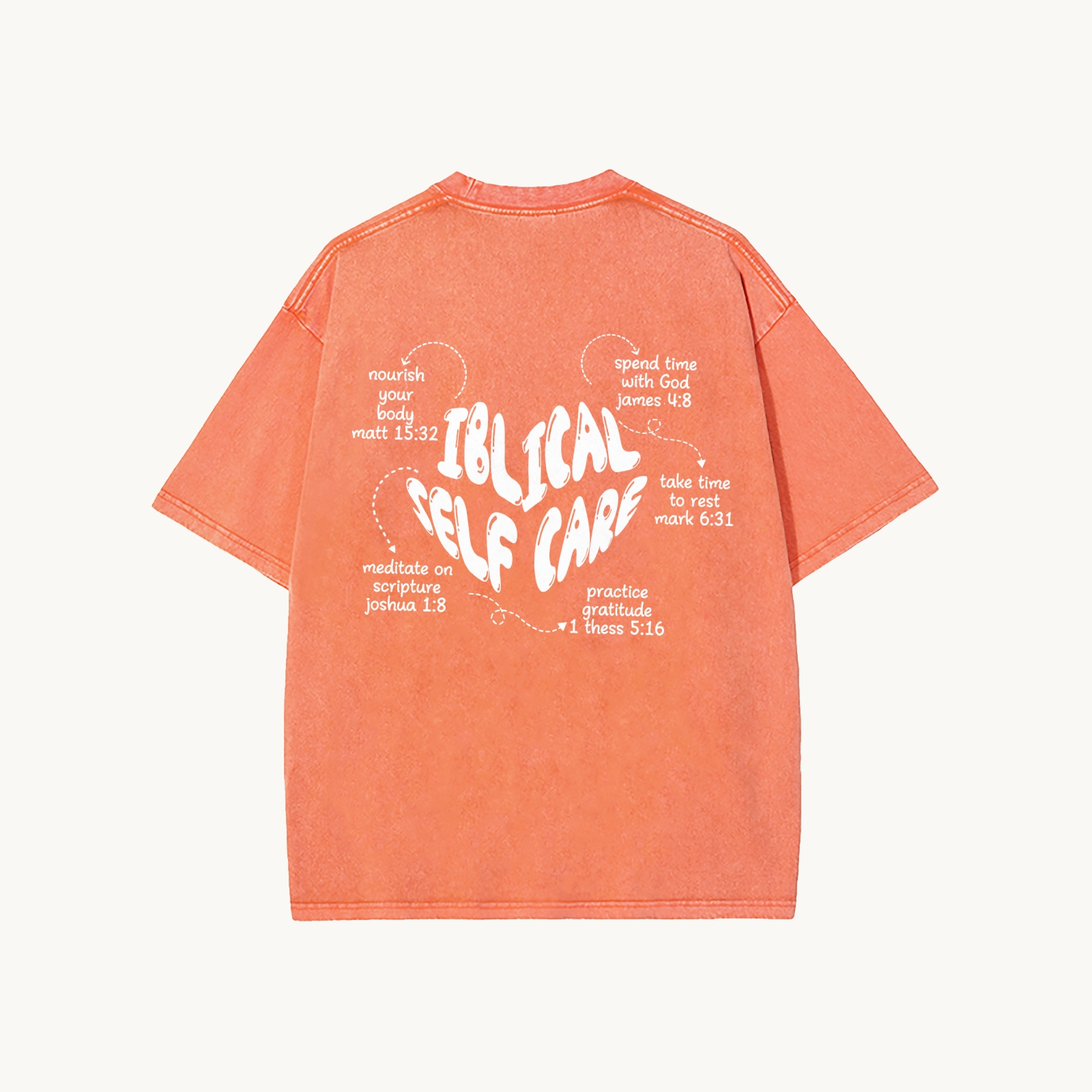 Biblical Self Care  Unisex Washed T-Shirt