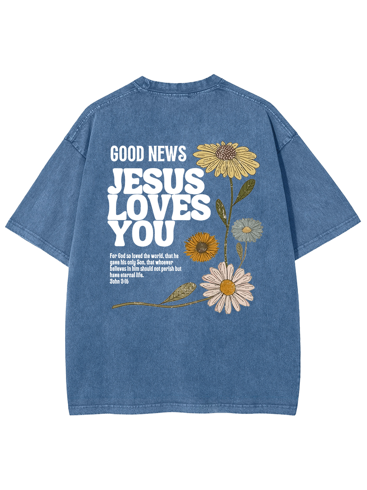 Jesus Loves You Unisex Washed T-Shirt, Christian t shirts Jesus Loves You Unisex Washed T-Shirt, Christian t shirts