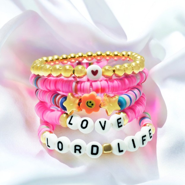Handmade Christian Quote Beaded Bracelet